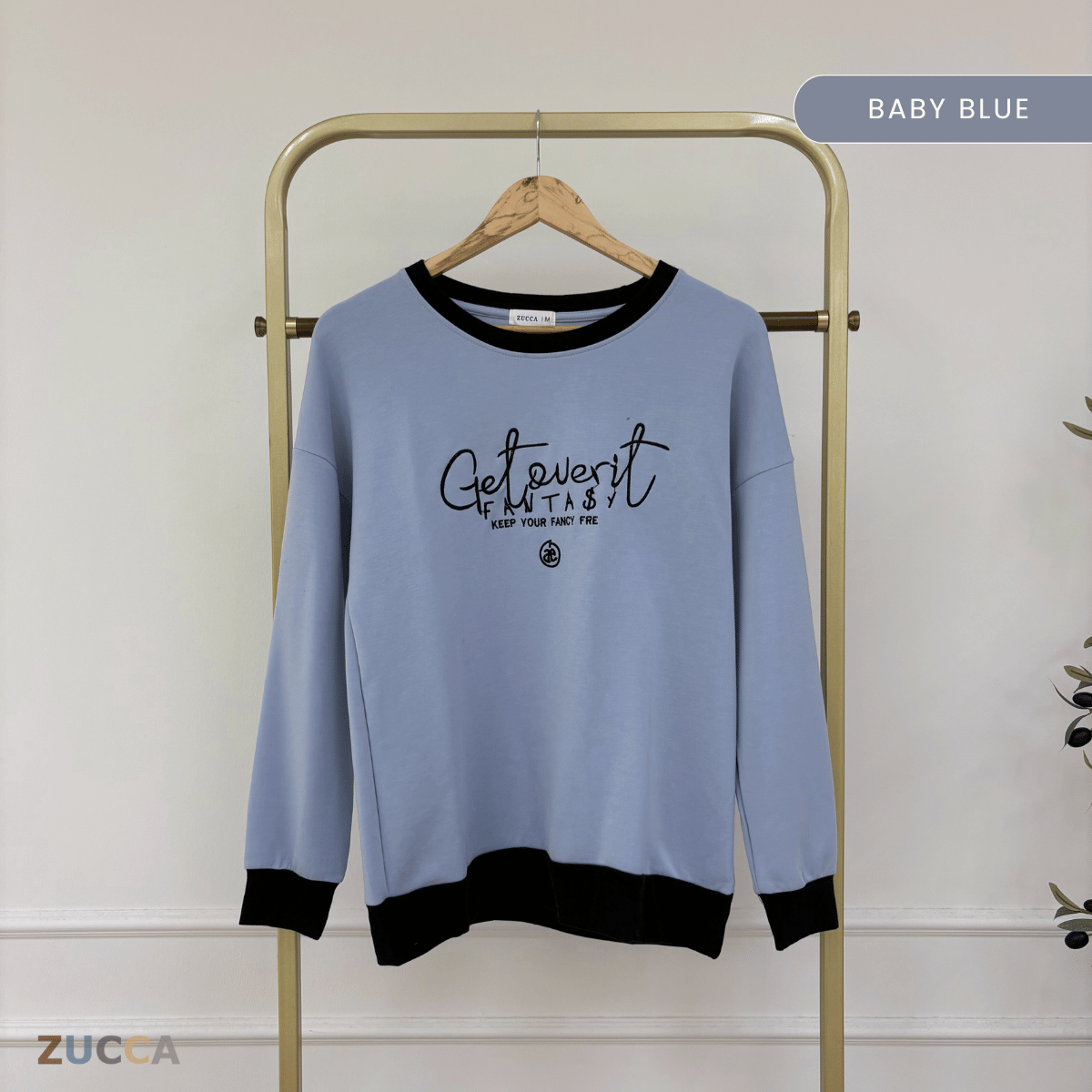 ZUCCA DELISHA LONG SLEEVE KASUAL T-SHIRT PEREMPUAN - MA088