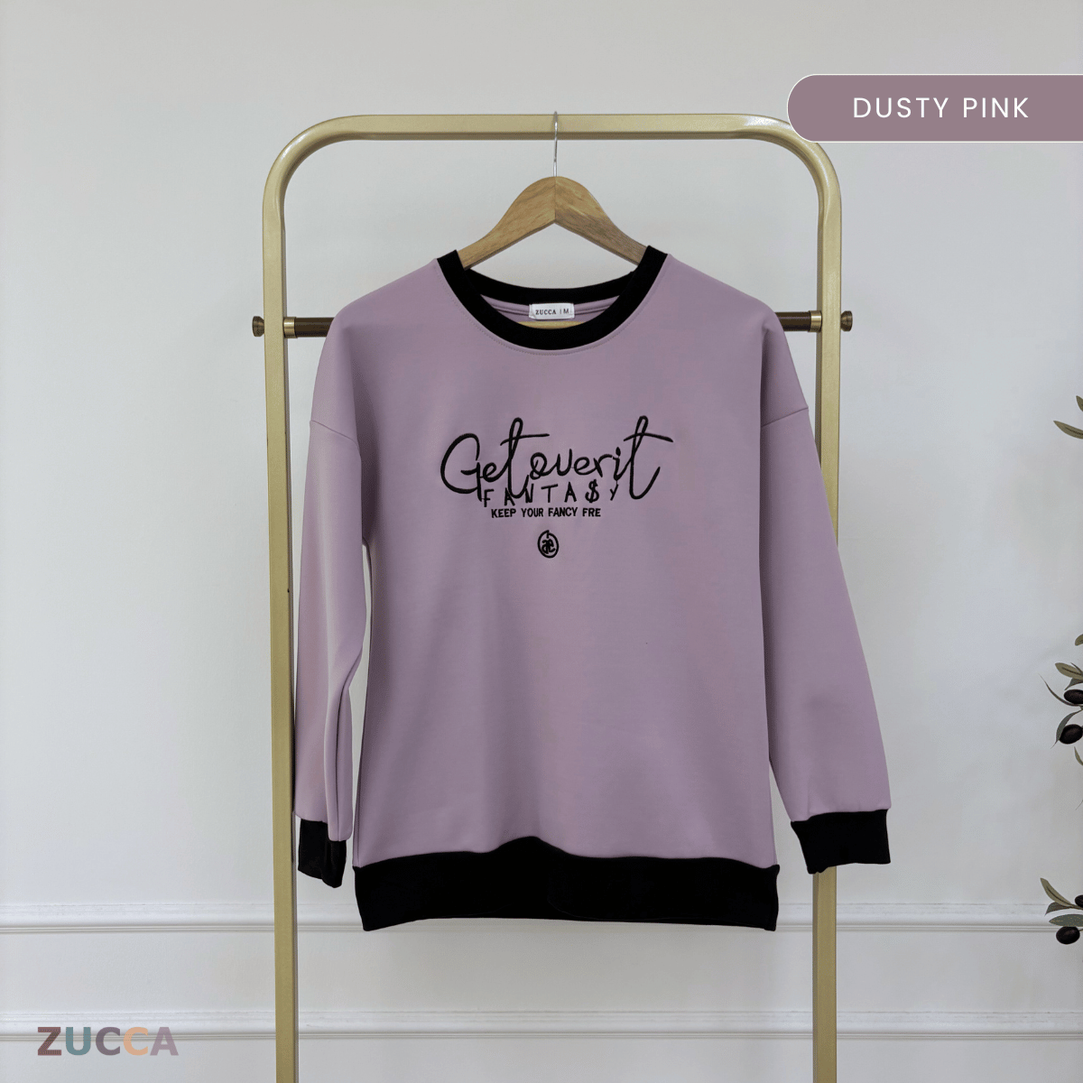 ZUCCA DELISHA LONG SLEEVE KASUAL T-SHIRT PEREMPUAN - MA088