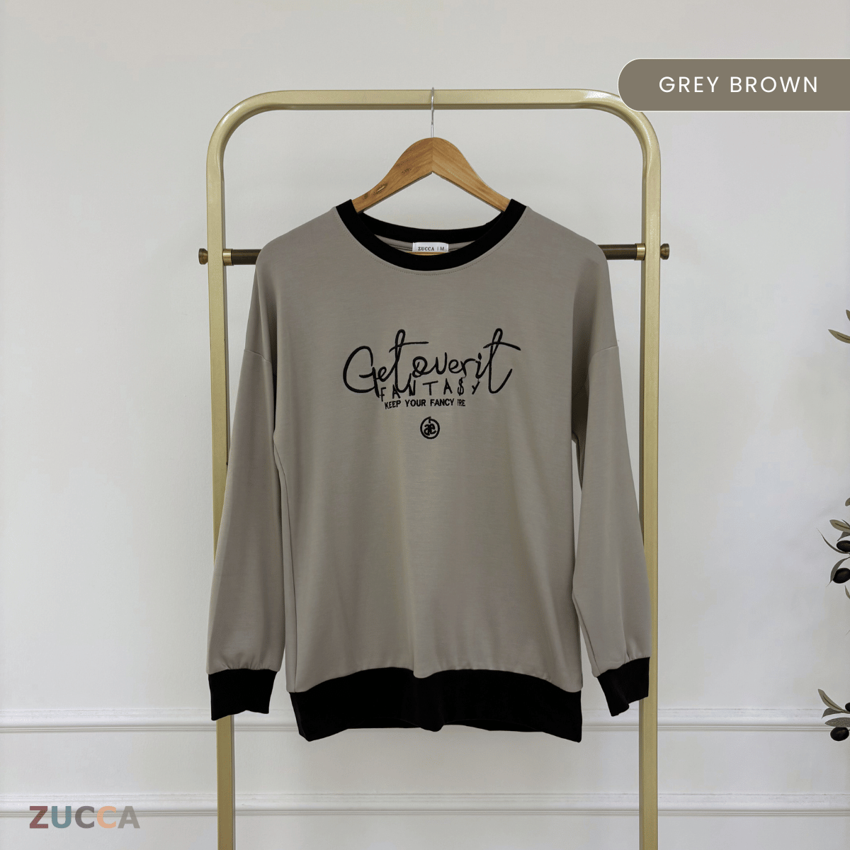 ZUCCA DELISHA LONG SLEEVE KASUAL T-SHIRT PEREMPUAN - MA088