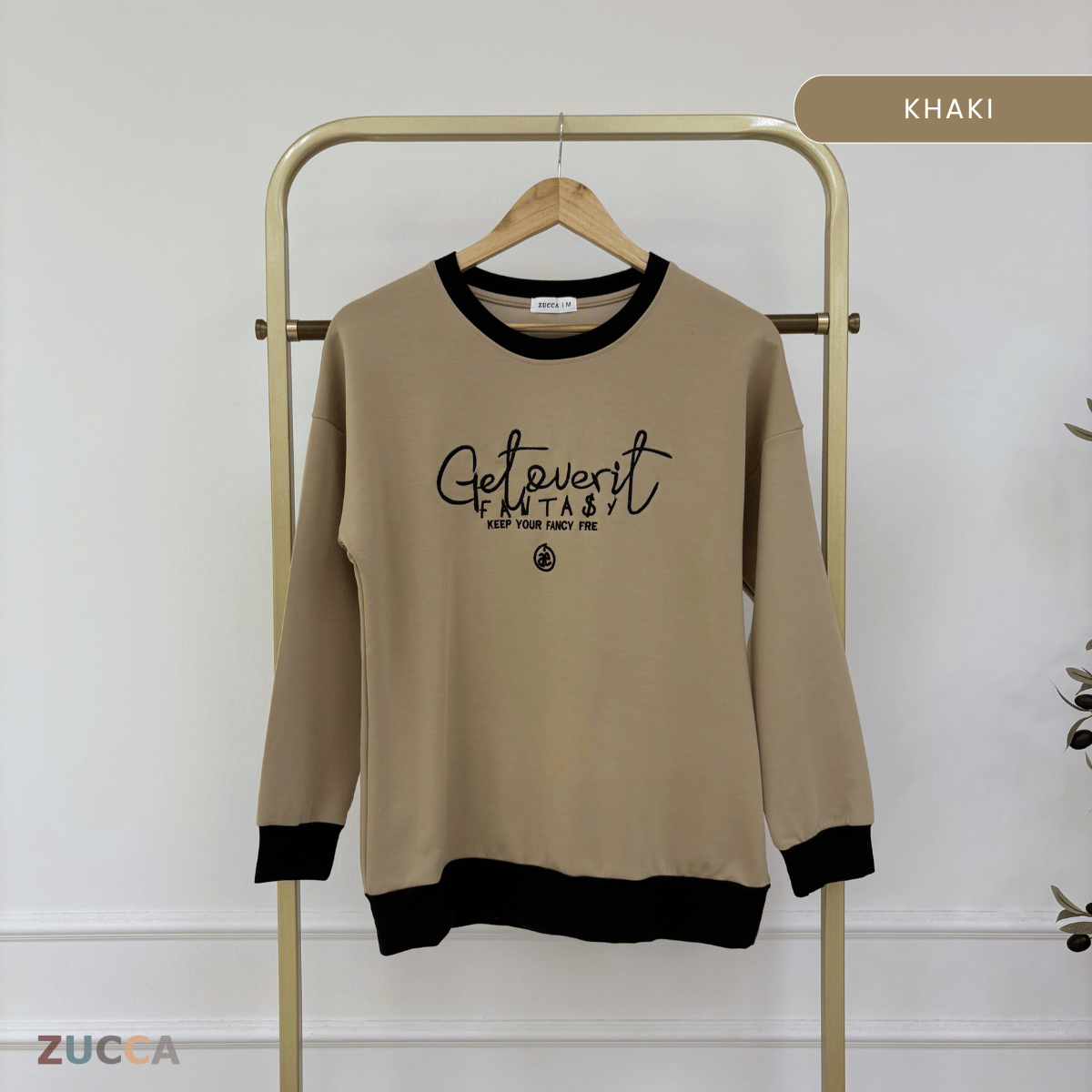 ZUCCA DELISHA LONG SLEEVE KASUAL T-SHIRT PEREMPUAN - MA088