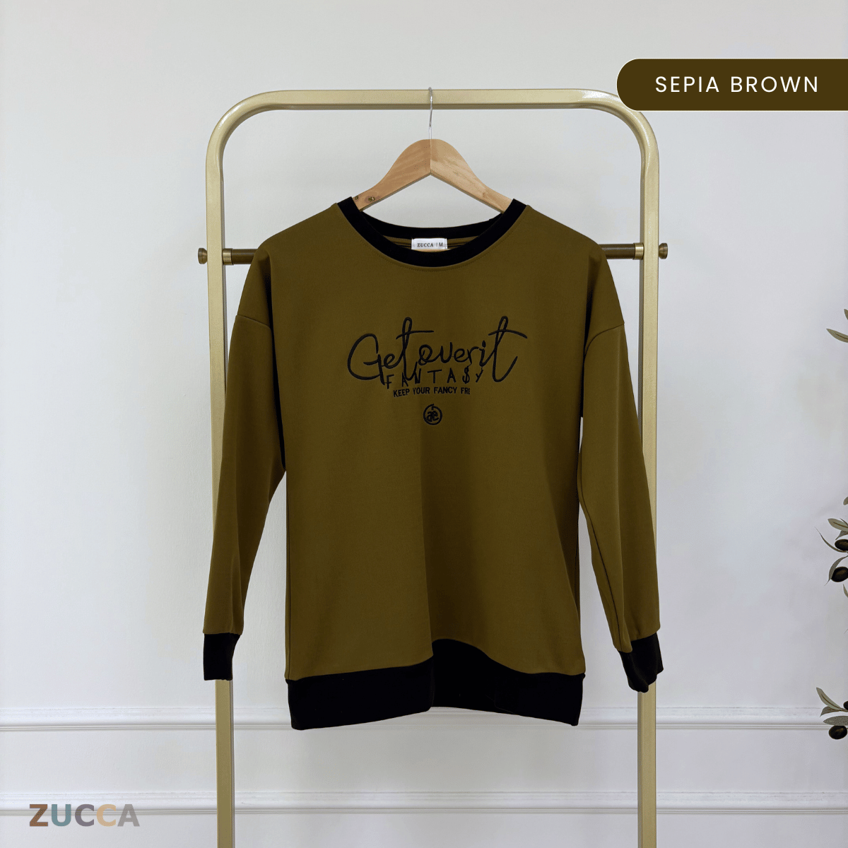 ZUCCA DELISHA LONG SLEEVE KASUAL T-SHIRT PEREMPUAN - MA088