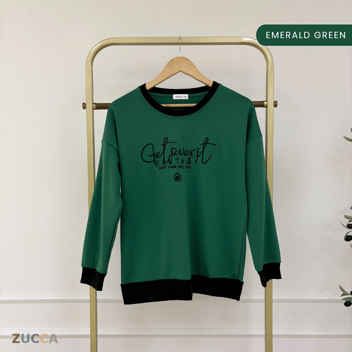 ZUCCA DELISHA LONG SLEEVE KASUAL T-SHIRT PEREMPUAN - MA088