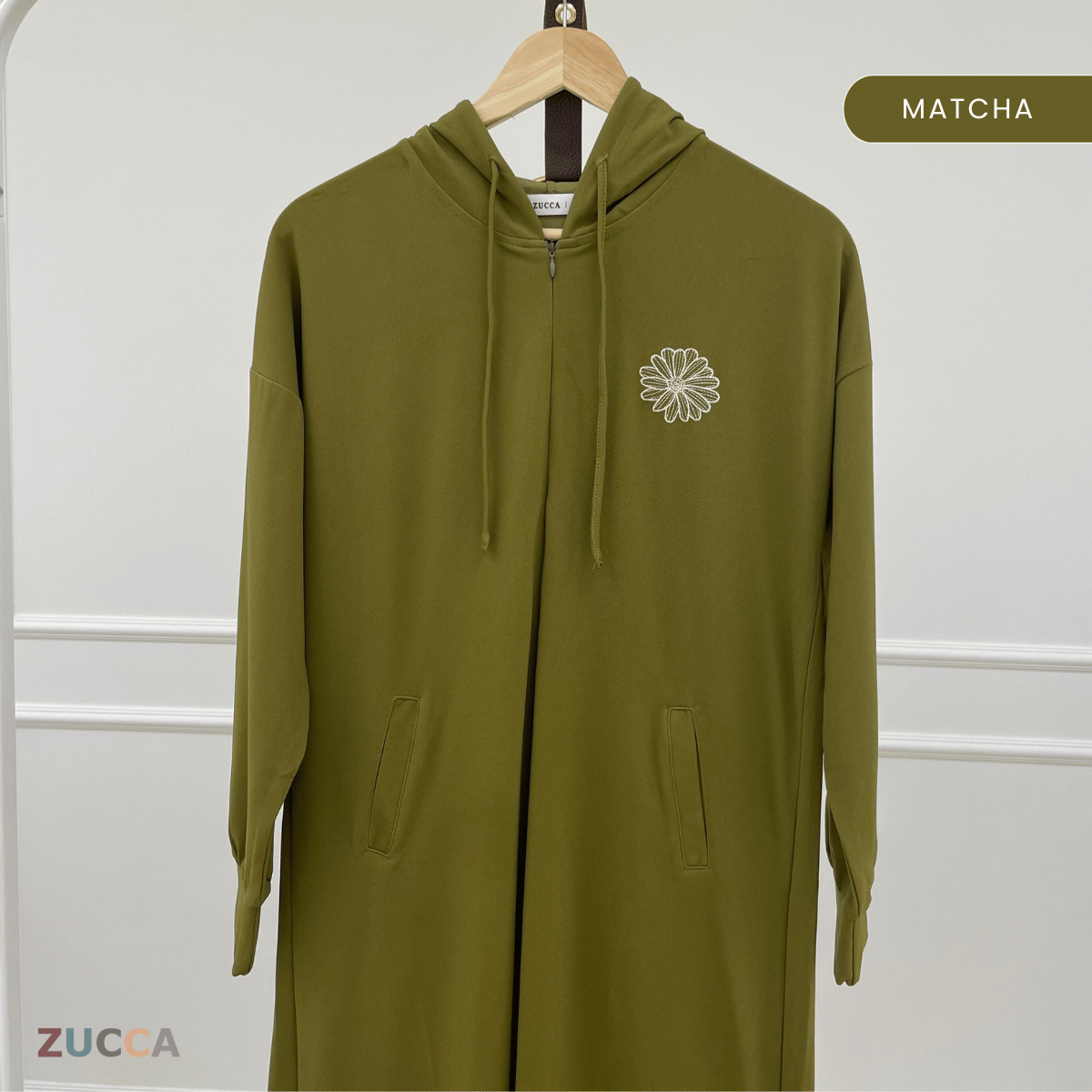 ZUCCA AZALEA EMBROIDERY HOODIE DRESS-MA090
