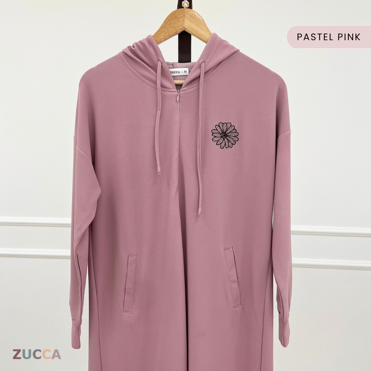 ZUCCA AZALEA EMBROIDERY HOODIE DRESS-MA090