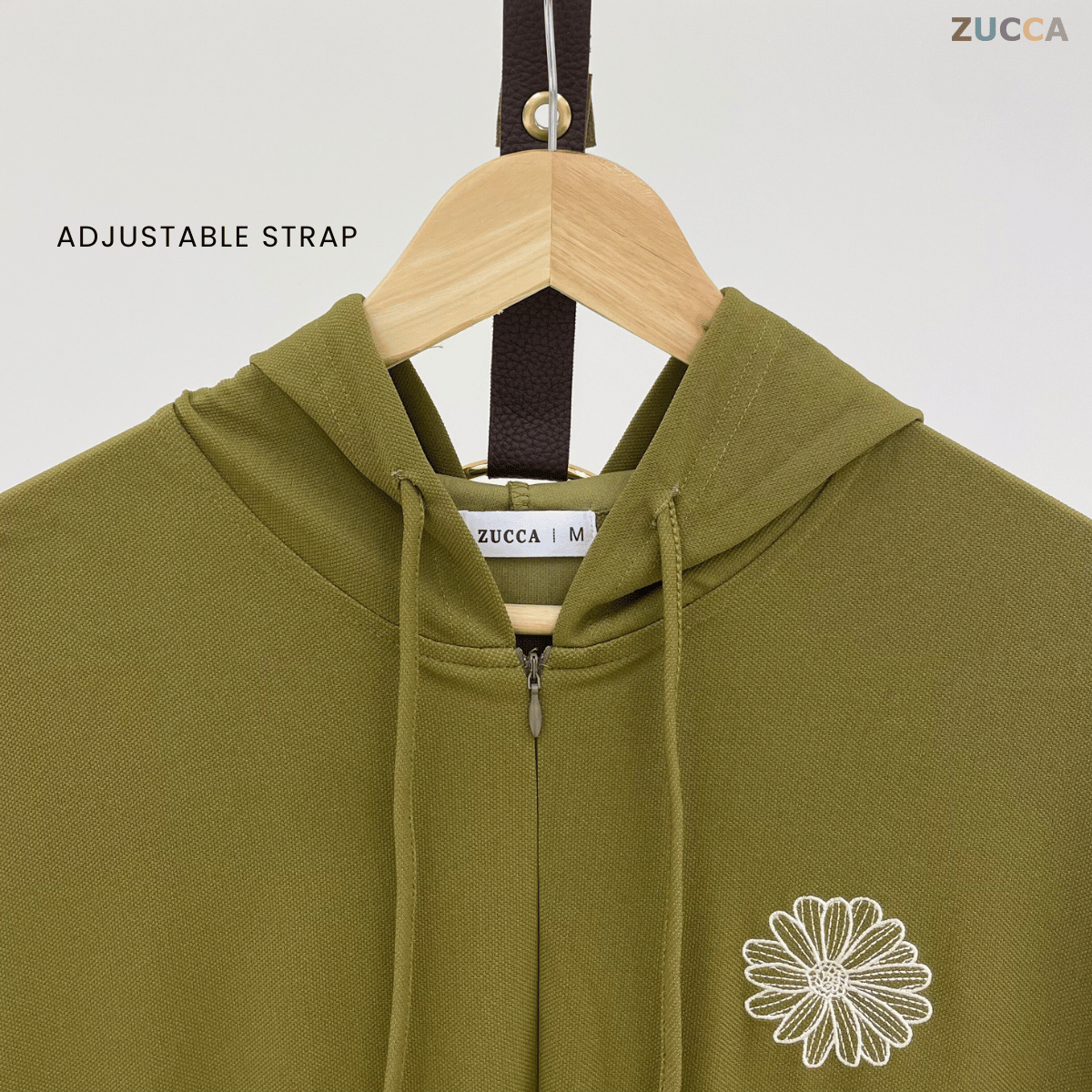 ZUCCA AZALEA EMBROIDERY HOODIE DRESS-MA090