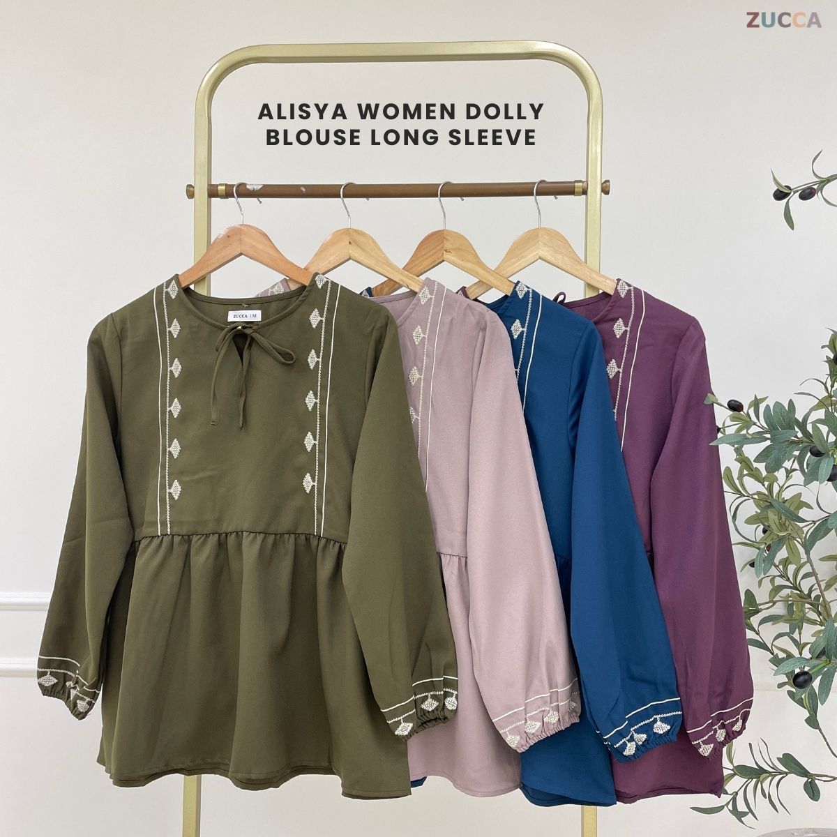 ZUCCA ALISYA EMBROIDERY CHARM BLOUSE -MA092