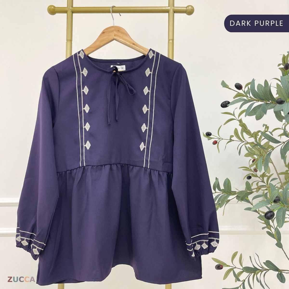 ZUCCA ALISYA EMBROIDERY CHARM BLOUSE -MA092