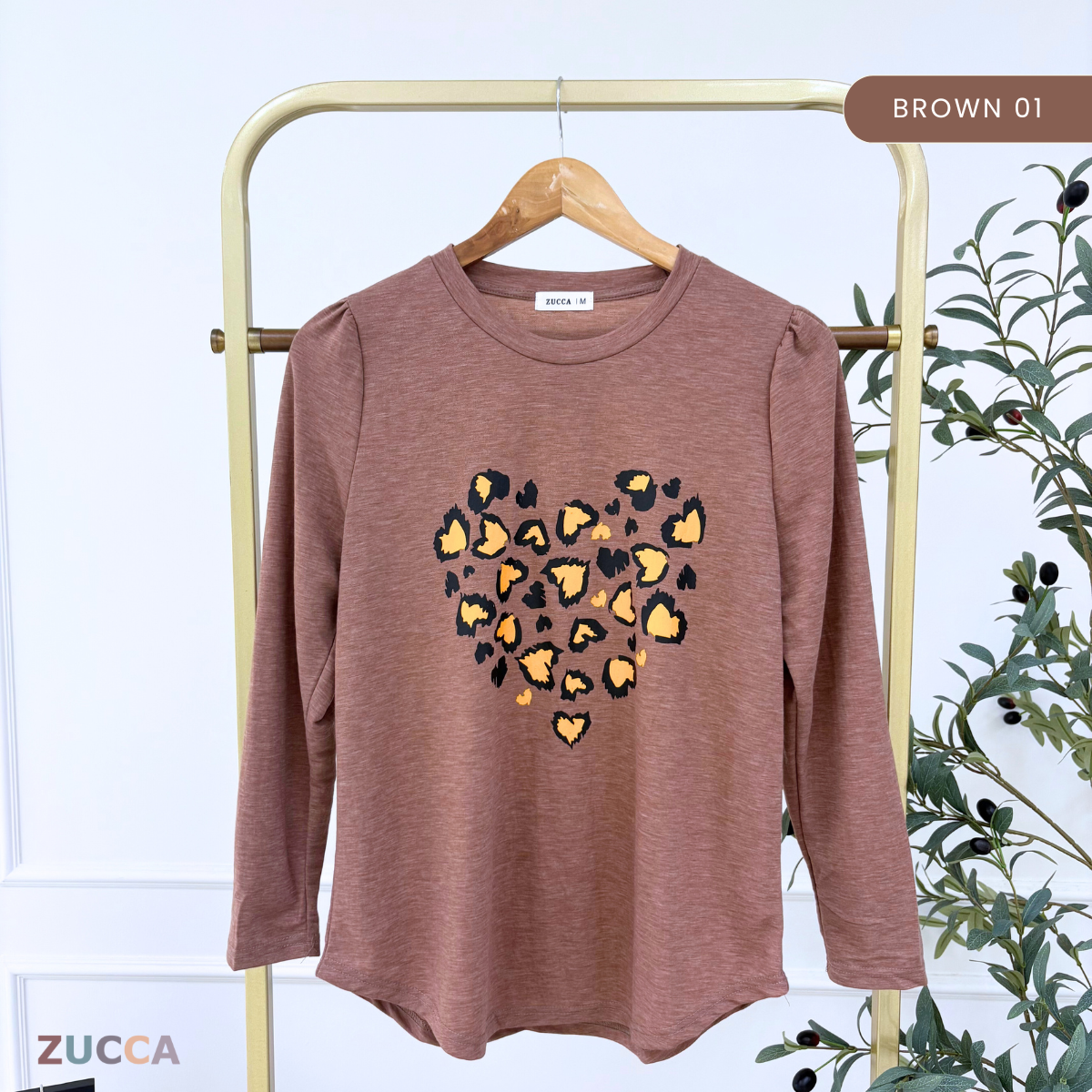 ZUCCA RAFAELA PRINTED KASUAL T-SHIRT PEREMPUAN - MA093