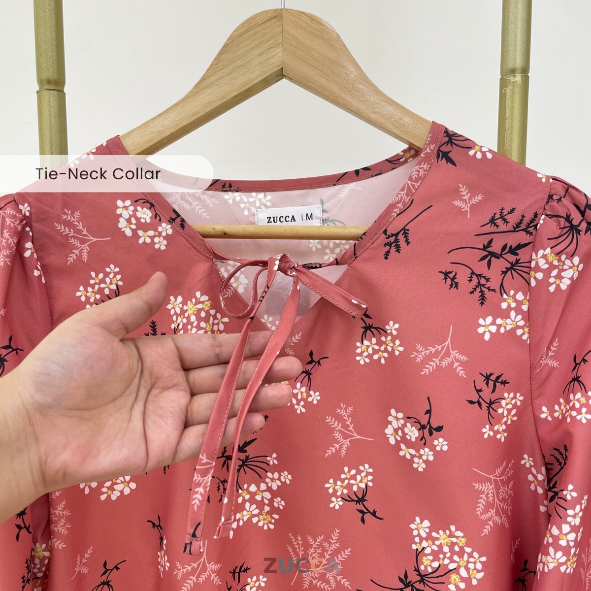 ZUCCA PRITA WOMEN KASUAL BLOUSE FLORAL LENGAN PANJANG - MA100