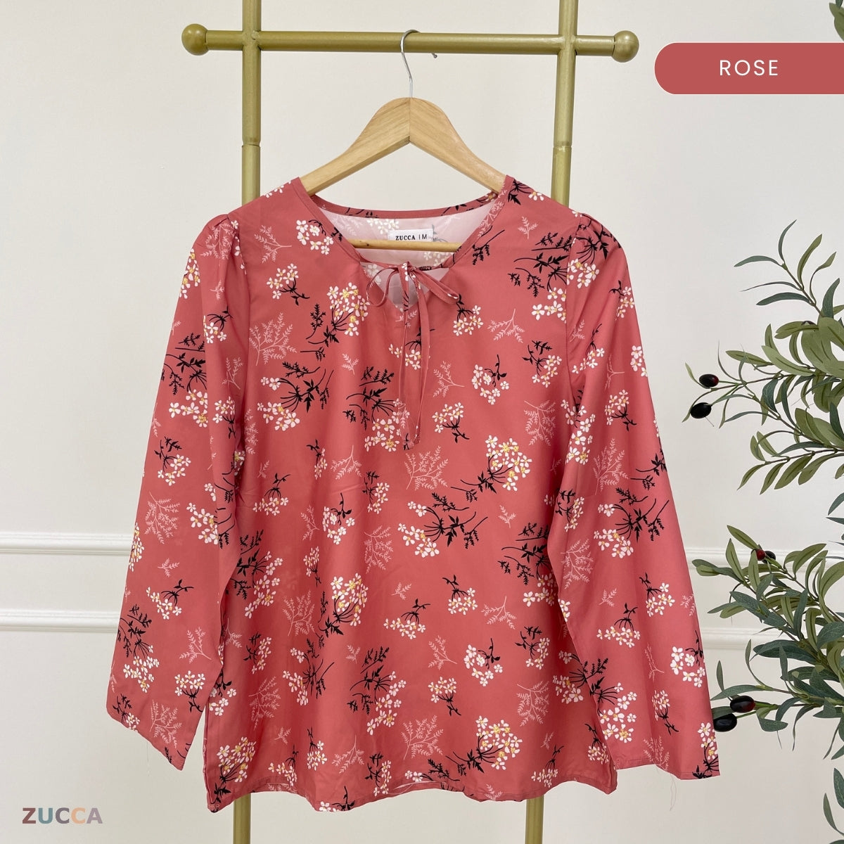 ZUCCA PRITA WOMEN KASUAL BLOUSE FLORAL LENGAN PANJANG - MA100