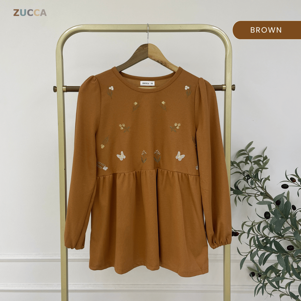 ZUCCA FAHIZA DOLLY BLOUSE PEREMPUAN EMBROIDERED FLOWER - MA101