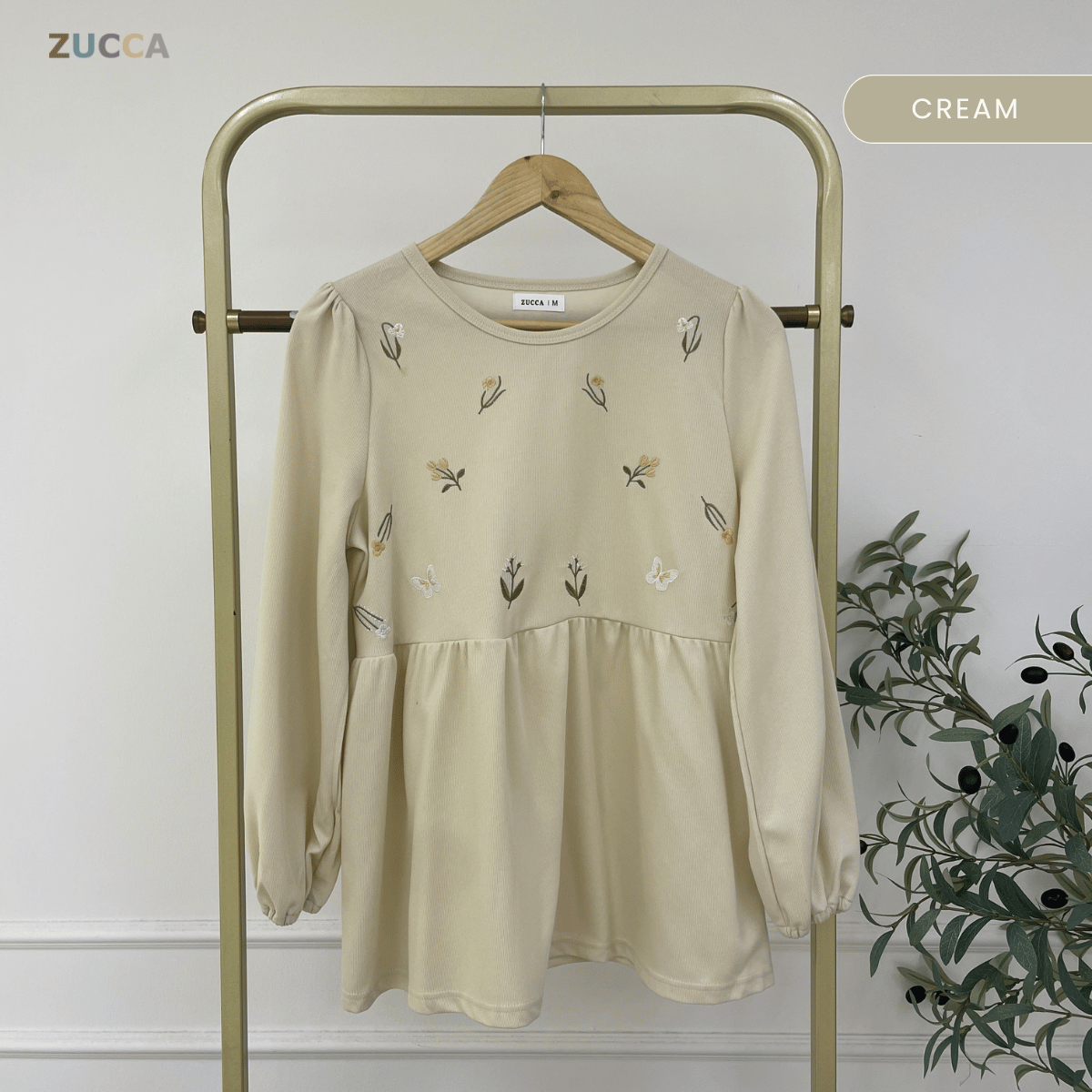 ZUCCA FAHIZA DOLLY BLOUSE PEREMPUAN EMBROIDERED FLOWER - MA101