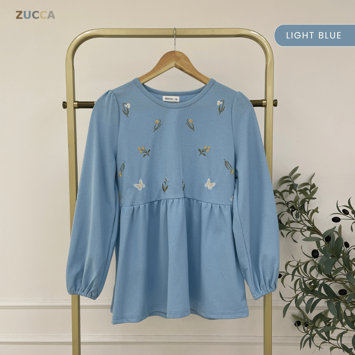ZUCCA FAHIZA DOLLY BLOUSE PEREMPUAN EMBROIDERED FLOWER - MA101