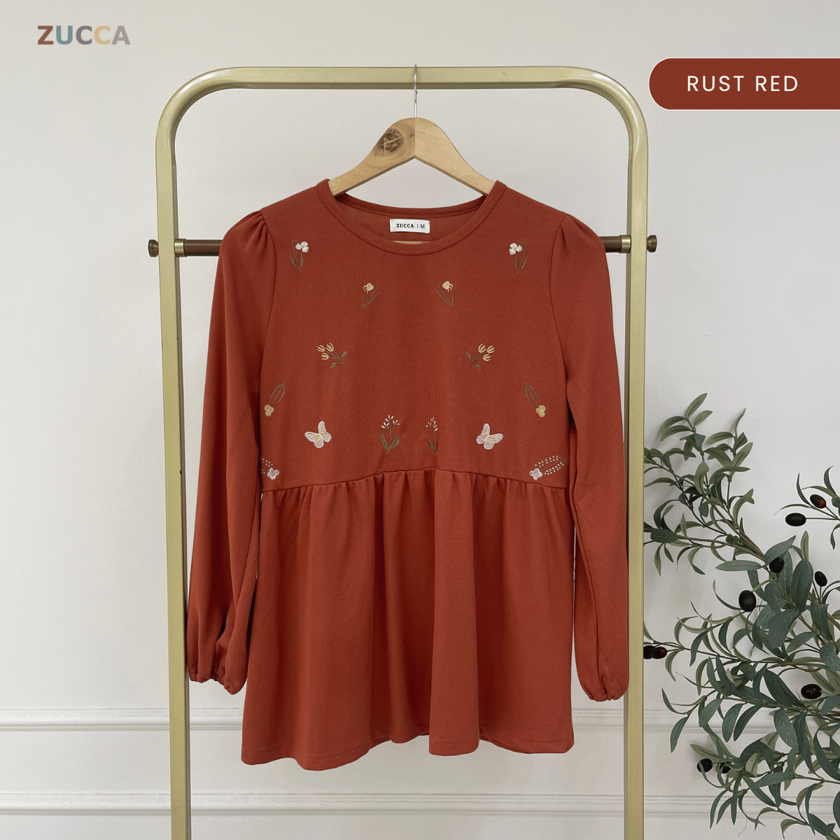 ZUCCA FAHIZA DOLLY BLOUSE PEREMPUAN EMBROIDERED FLOWER - MA101