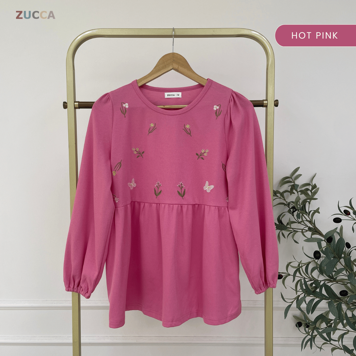 ZUCCA FAHIZA DOLLY BLOUSE PEREMPUAN EMBROIDERED FLOWER - MA101