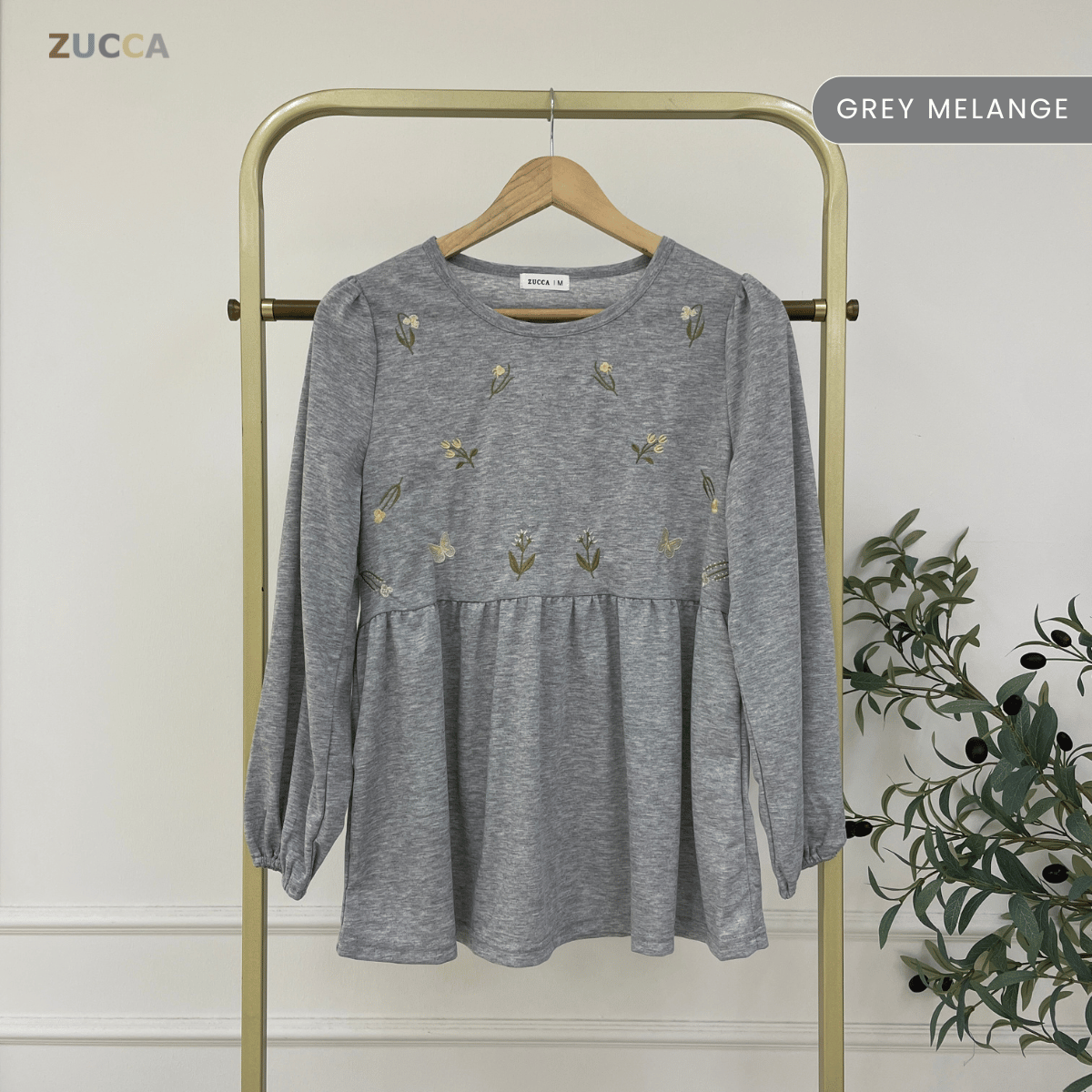 ZUCCA ARLIZA DOLLY BLOUSE PEREMPUAN EMBROIDERED FLOWER - MA101