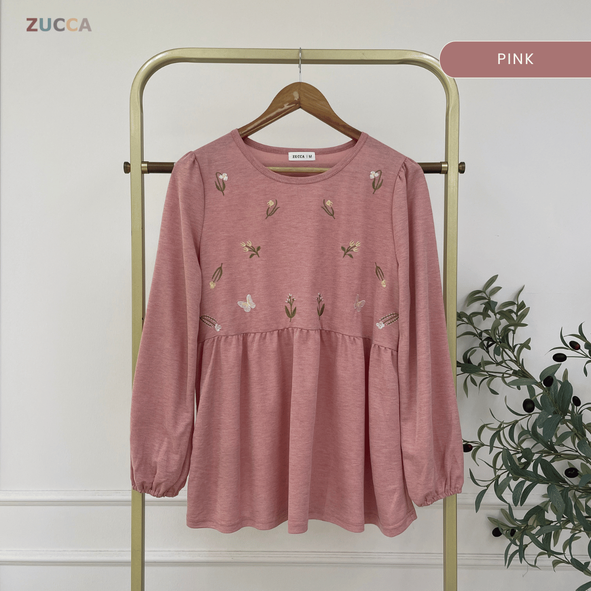 ZUCCA ARLIZA DOLLY BLOUSE PEREMPUAN EMBROIDERED FLOWER - MA101