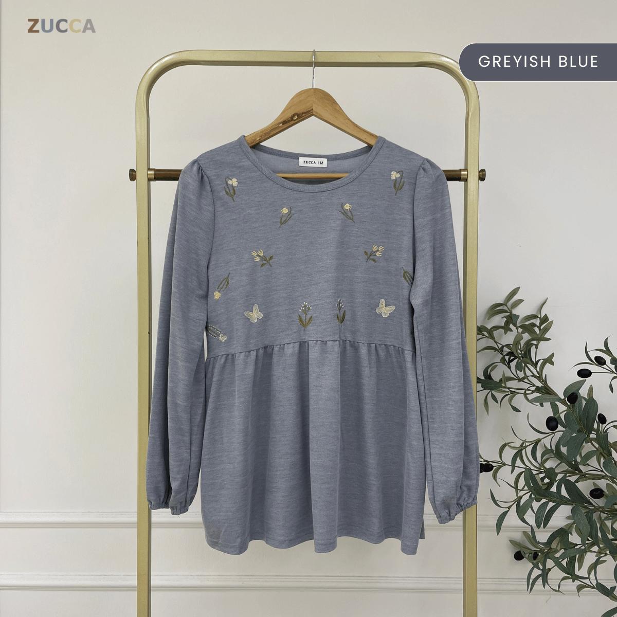 ZUCCA ARLIZA DOLLY BLOUSE PEREMPUAN EMBROIDERED FLOWER - MA101