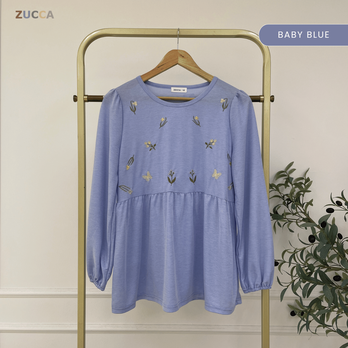 ZUCCA ARLIZA DOLLY BLOUSE PEREMPUAN EMBROIDERED FLOWER - MA101