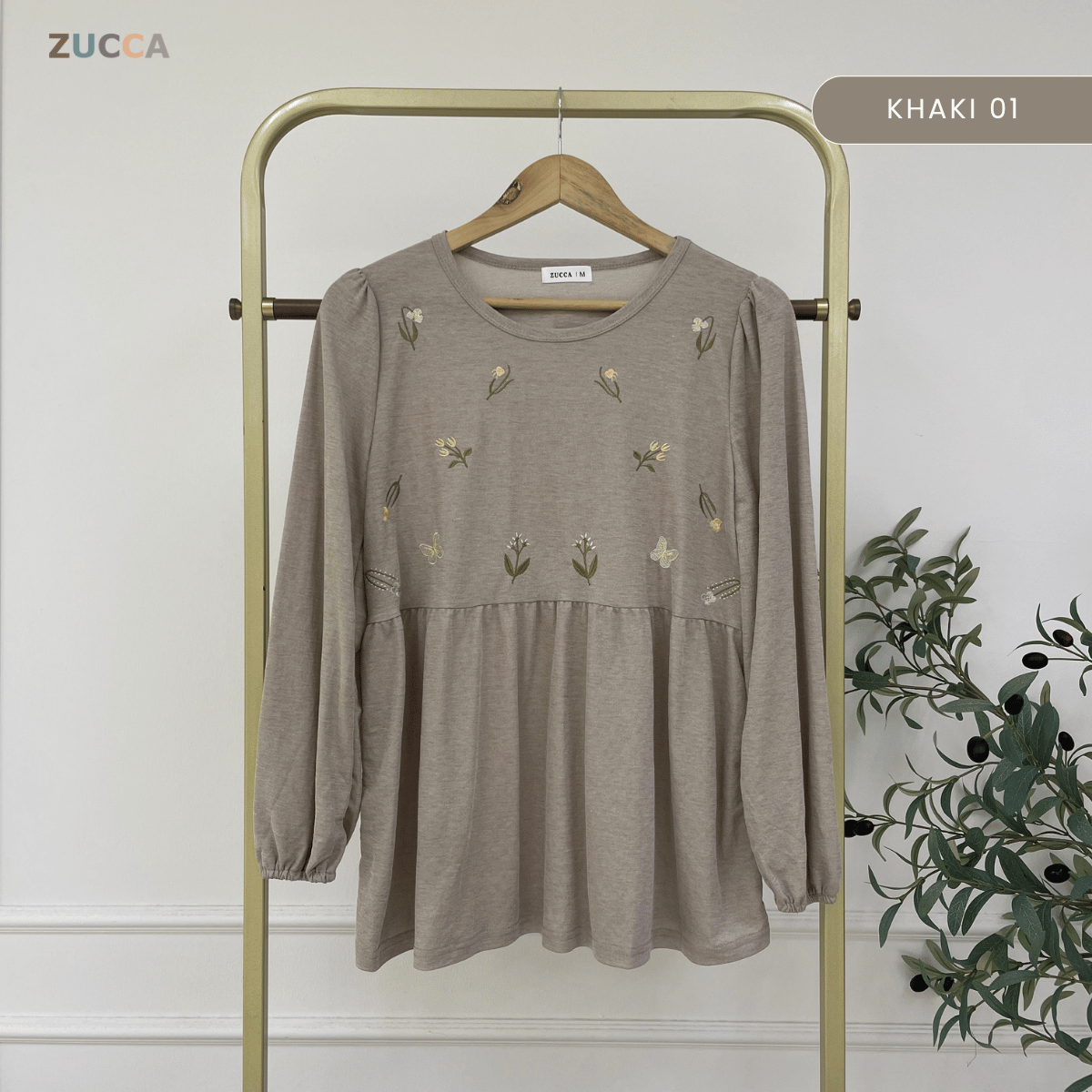 ZUCCA ARLIZA DOLLY BLOUSE PEREMPUAN EMBROIDERED FLOWER - MA101