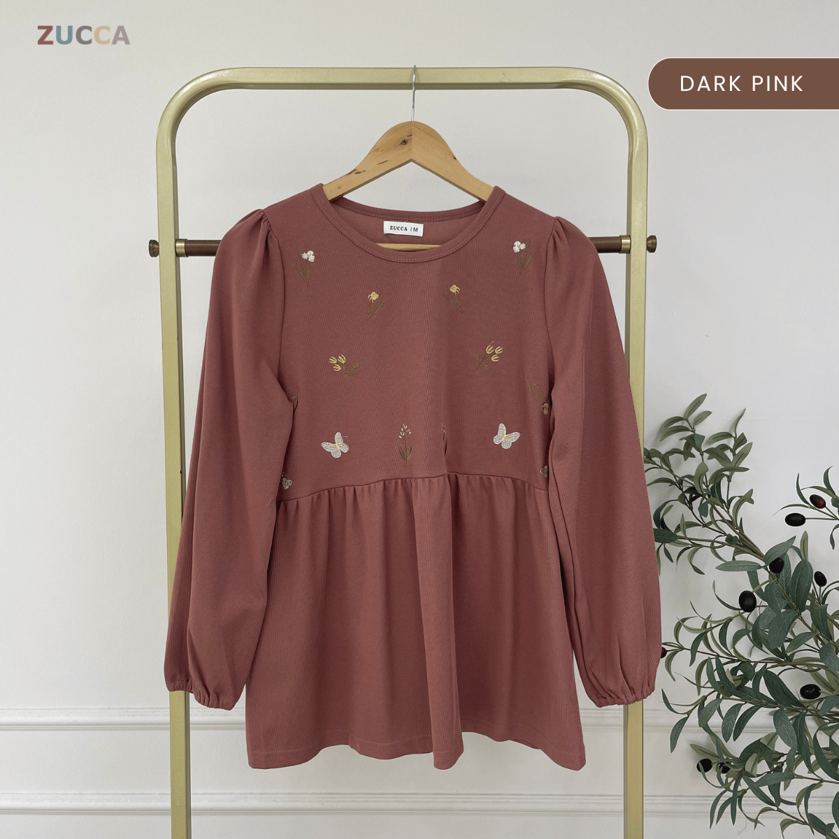 ZUCCA FAHIZA DOLLY BLOUSE PEREMPUAN EMBROIDERED FLOWER - MA101