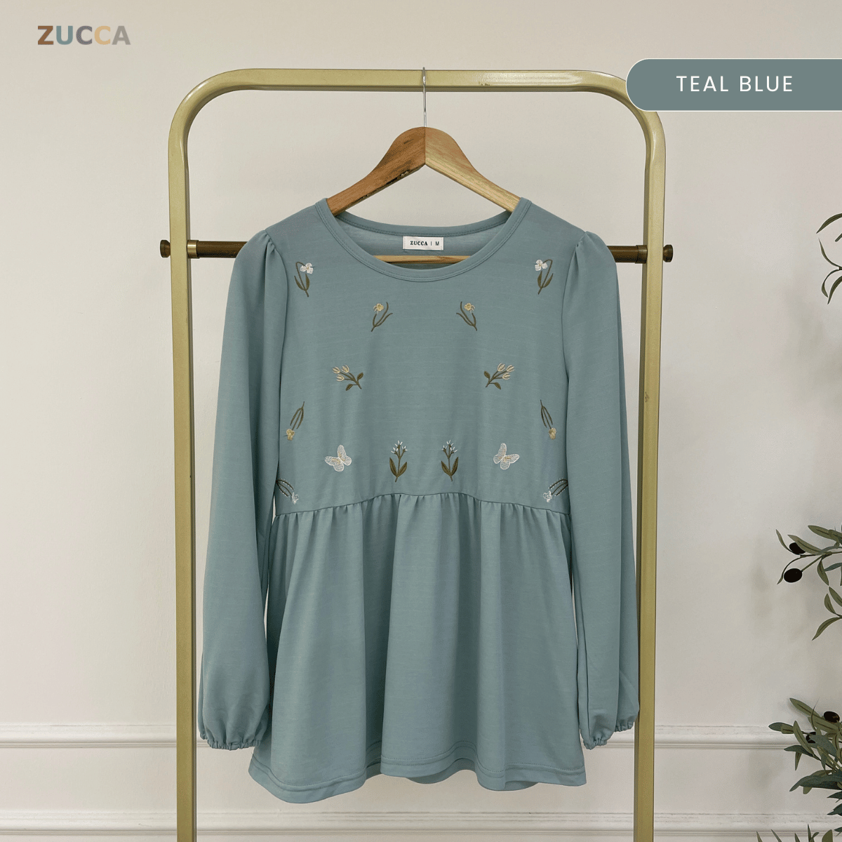 ZUCCA ARLIZA DOLLY BLOUSE PEREMPUAN EMBROIDERED FLOWER - MA101