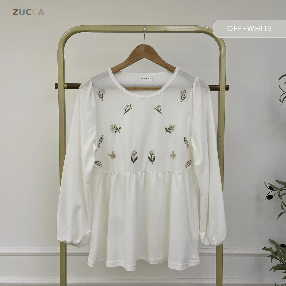 ZUCCA ARLIZA DOLLY BLOUSE PEREMPUAN EMBROIDERED FLOWER - MA101