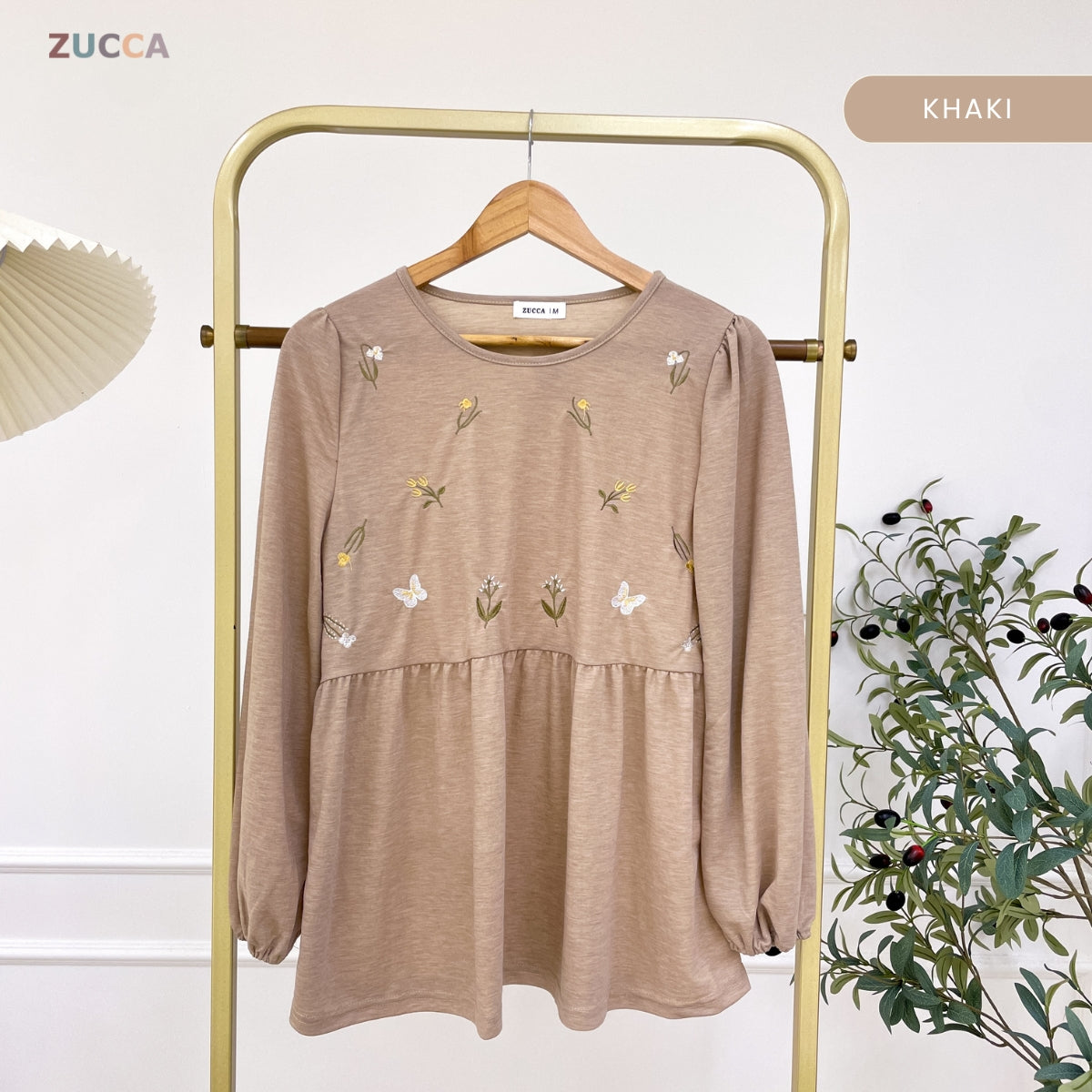 ZUCCA FAHIZA DOLLY BLOUSE PEREMPUAN EMBROIDERED FLOWER - MA101