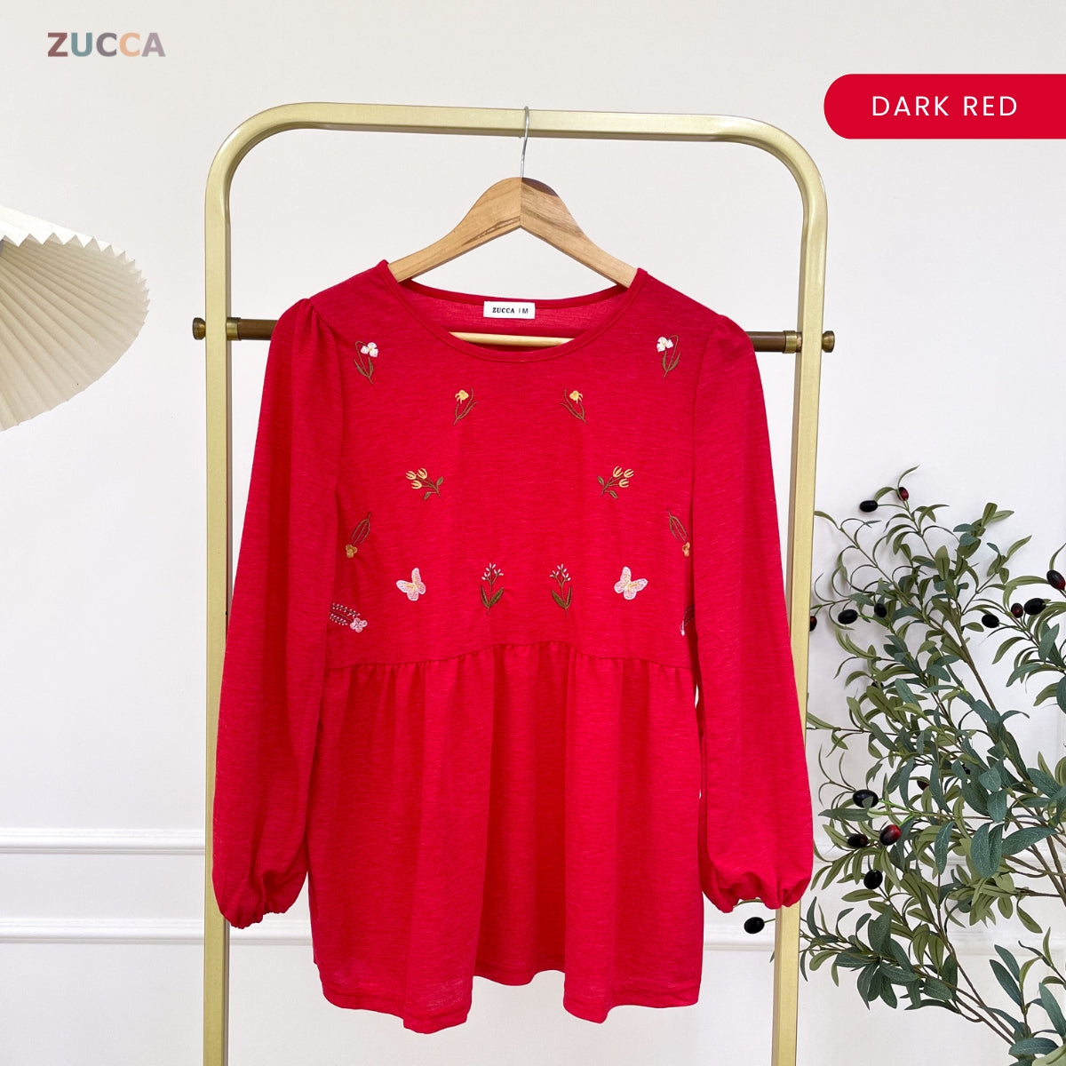 ZUCCA FAHIZA DOLLY BLOUSE PEREMPUAN EMBROIDERED FLOWER - MA101