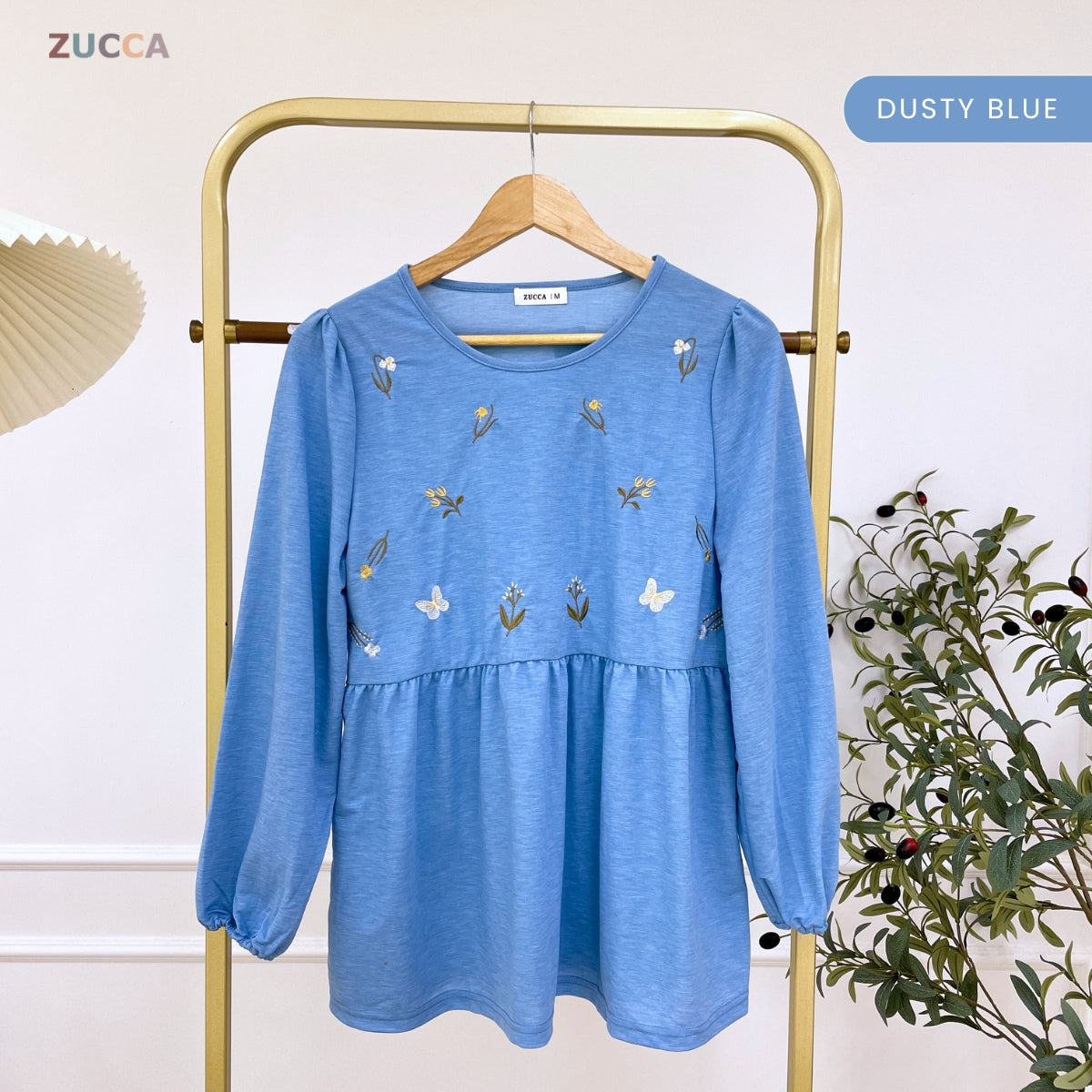 ZUCCA FAHIZA DOLLY BLOUSE PEREMPUAN EMBROIDERED FLOWER - MA101
