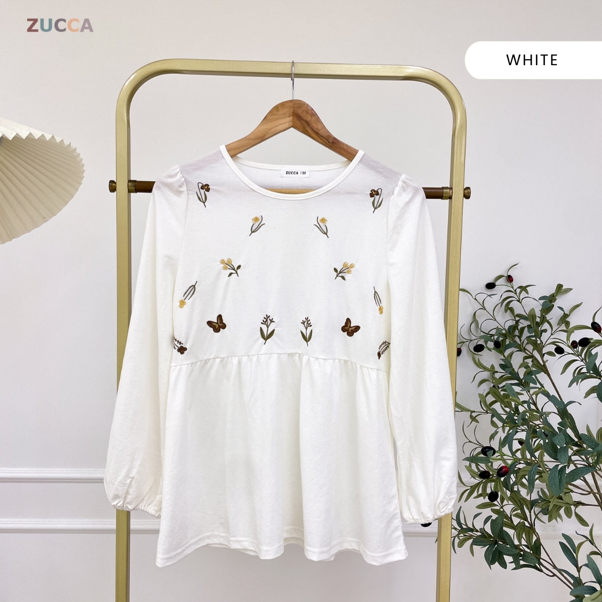 ZUCCA FAHIZA DOLLY BLOUSE PEREMPUAN EMBROIDERED FLOWER - MA101