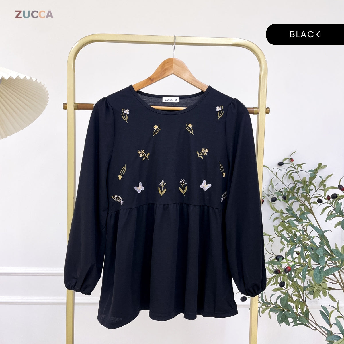ZUCCA FAHIZA DOLLY BLOUSE PEREMPUAN EMBROIDERED FLOWER - MA101