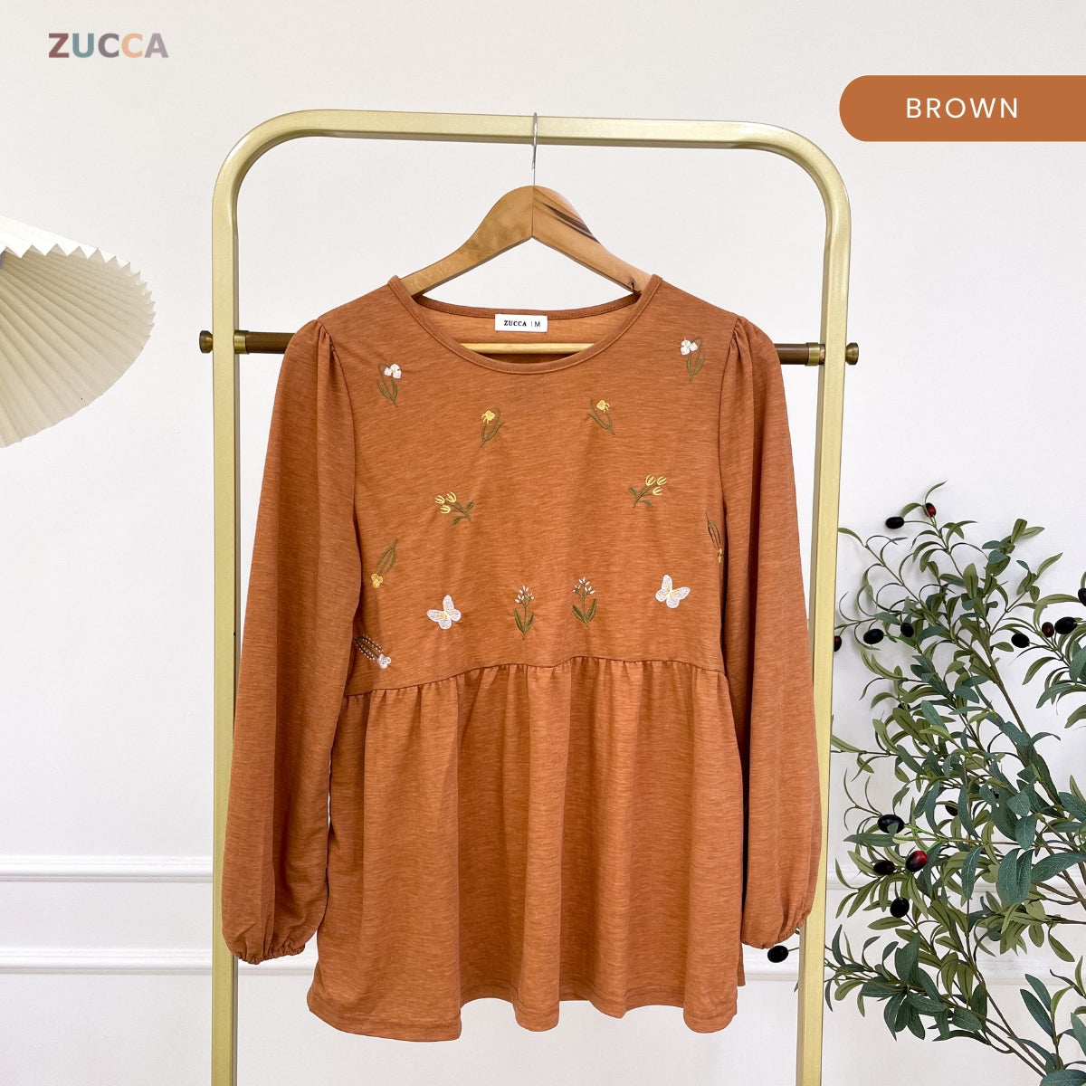 ZUCCA FAHIZA DOLLY BLOUSE PEREMPUAN EMBROIDERED FLOWER - MA101