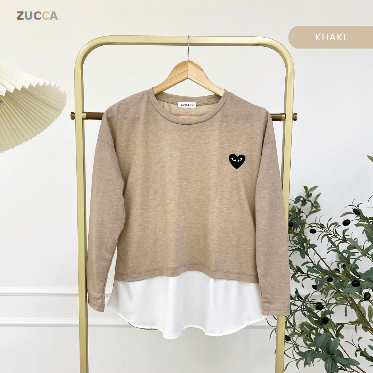 ZUCCA ALAYNA TWO TONED WOMEN KASUAL SHIRT LONG SLEEVE - MA103