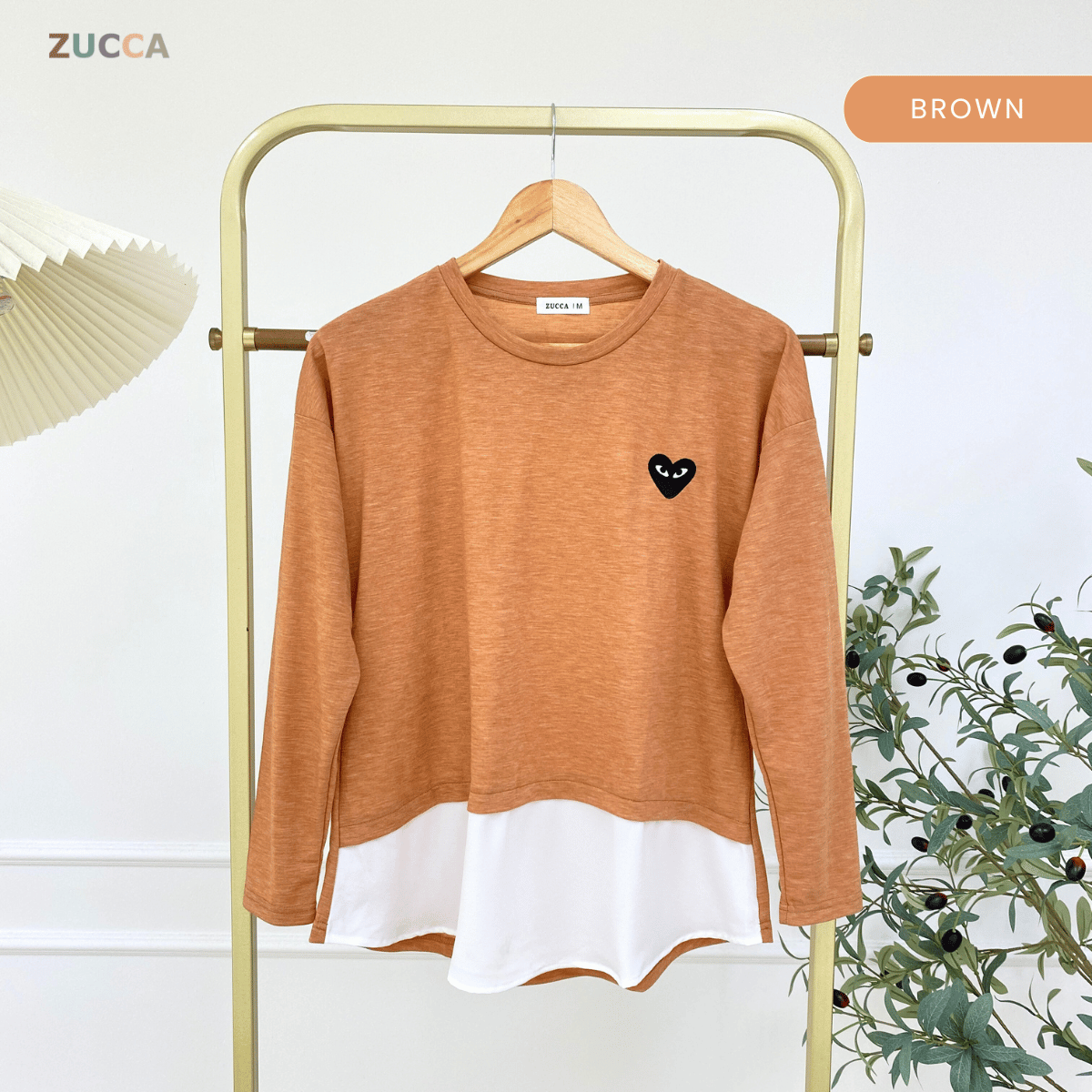 ZUCCA ALAYNA TWO TONED WOMEN KASUAL SHIRT LONG SLEEVE - MA103