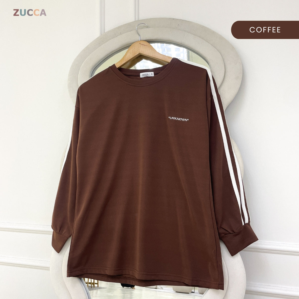 ZUCCA FINDA WOMEN KASUAL SHIRT PLAIN SHIRT LONG SLEEVE - MA108