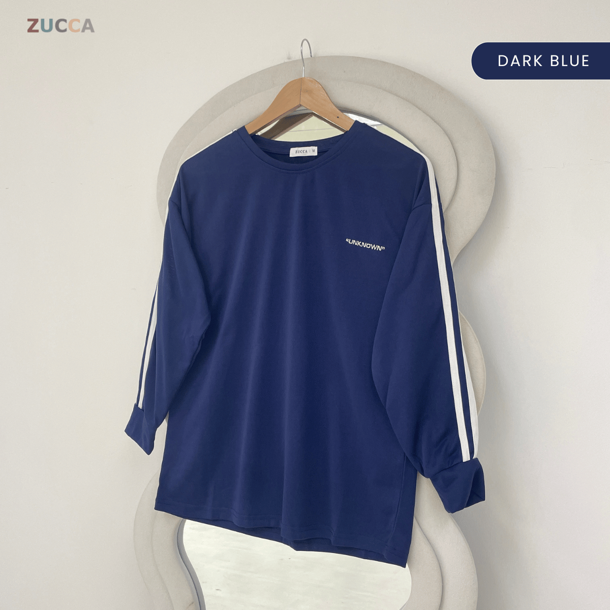 ZUCCA FINDA CONTRAST STRIPE LONG SLEEVE TOP - MA108