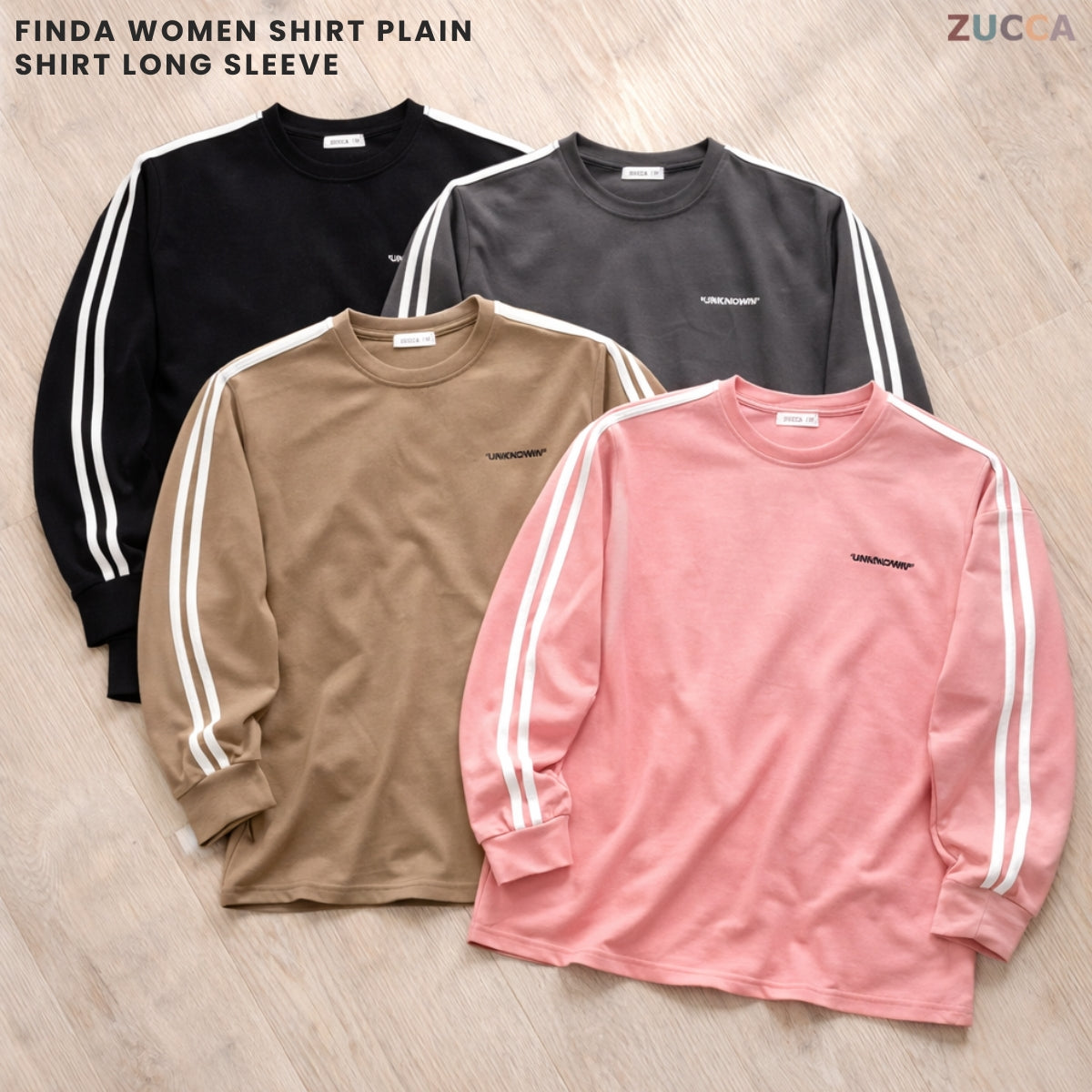 ZUCCA FINDA WOMEN KASUAL SHIRT PLAIN SHIRT LONG SLEEVE - MA108
