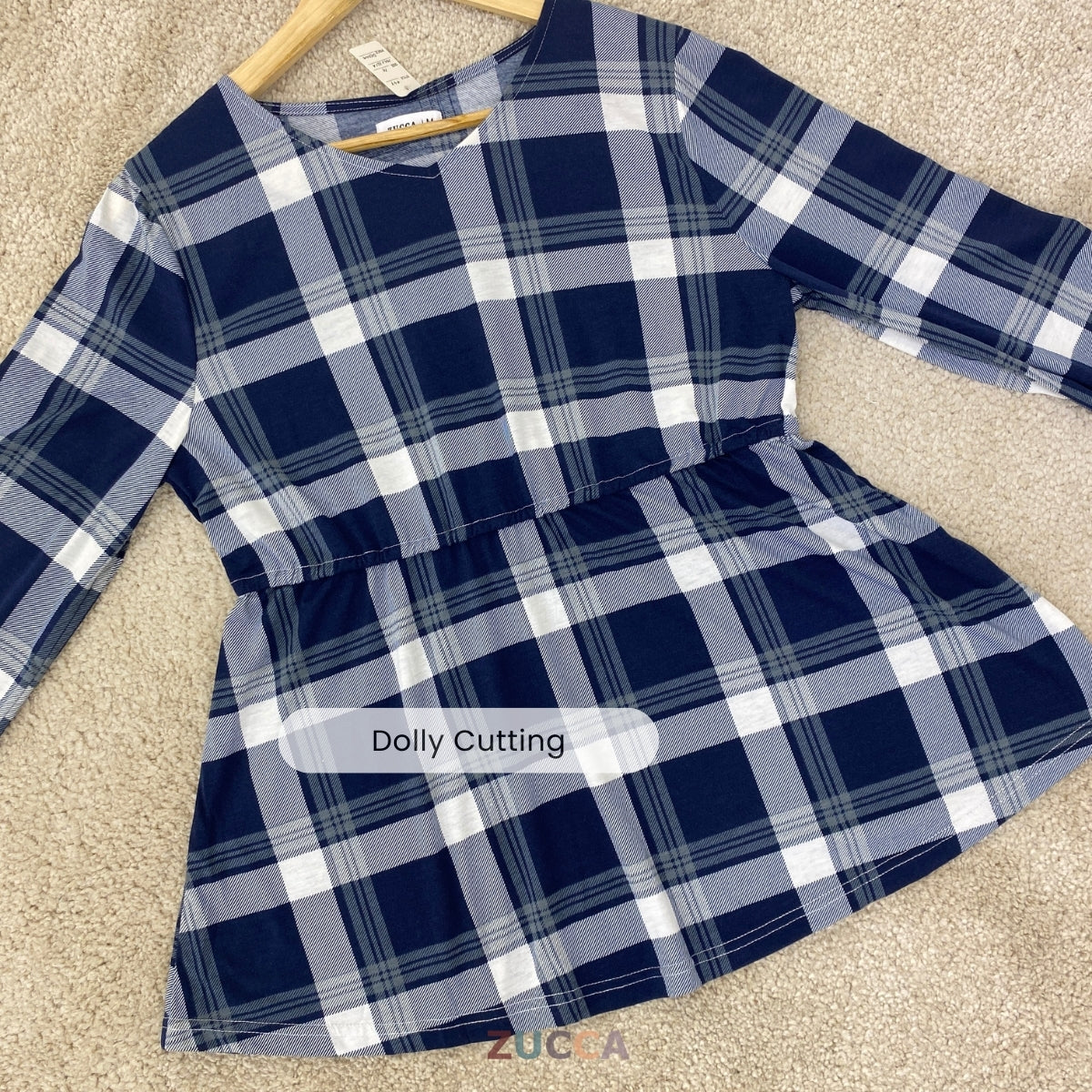 ZUCCA QISTINA CHECKERED WANITA BLOUSE- MA113