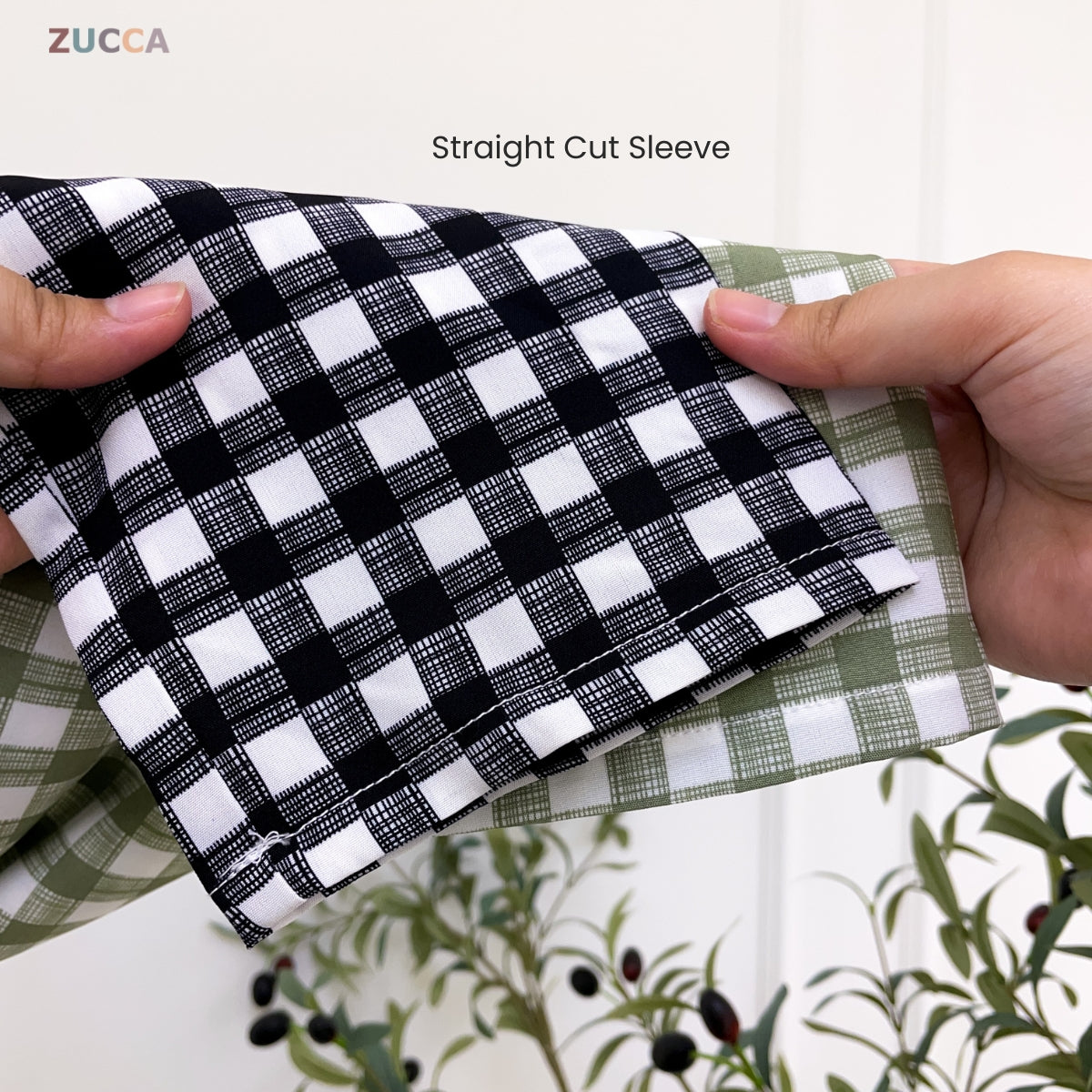 ZUCCA QISMINA KASUAL MUSLIMAH CHECKERED BLOUSE - MA115