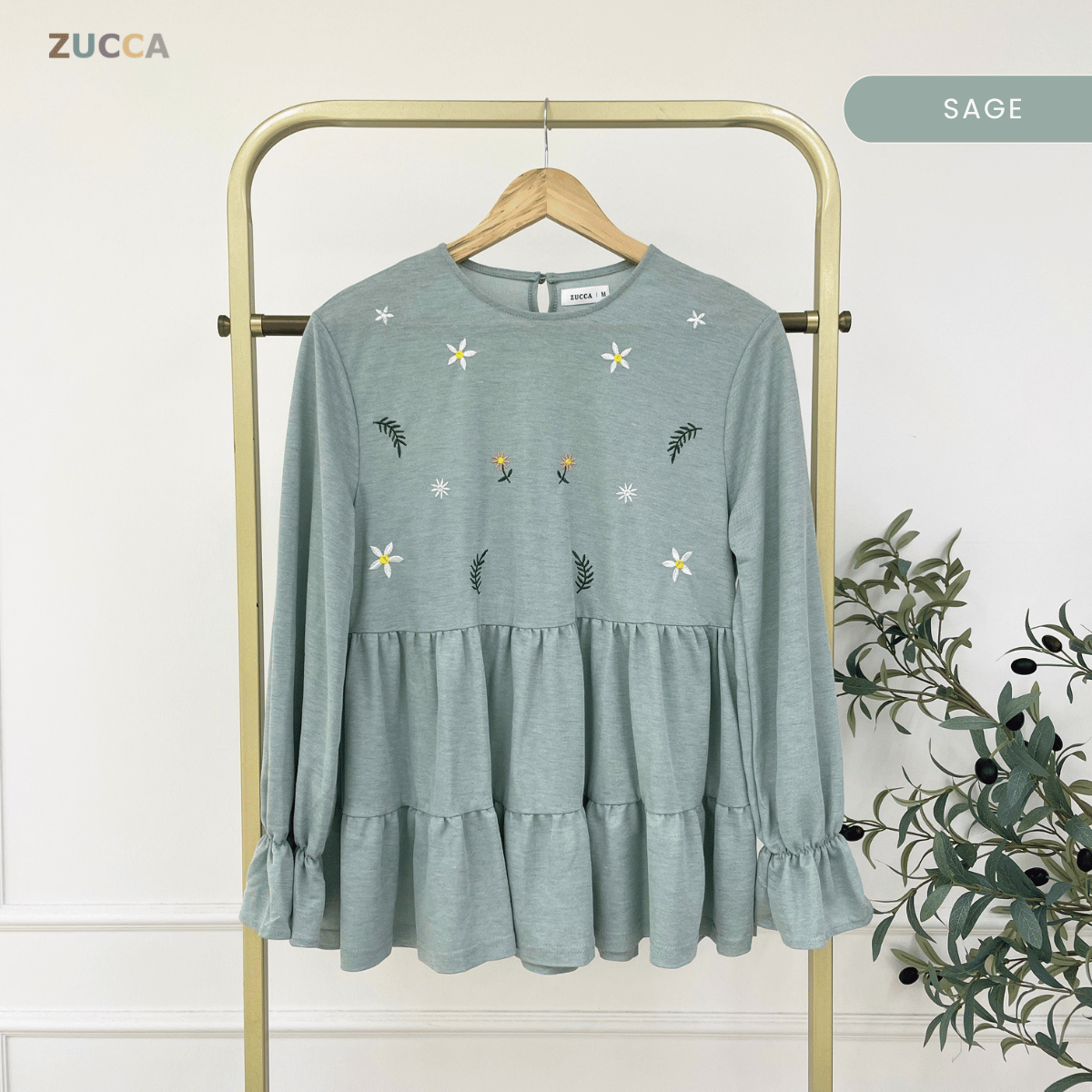ZUCCA SYAWANI WOMEN KASUAL DOLLY BLOUSE LONG SLEEVE - MA119