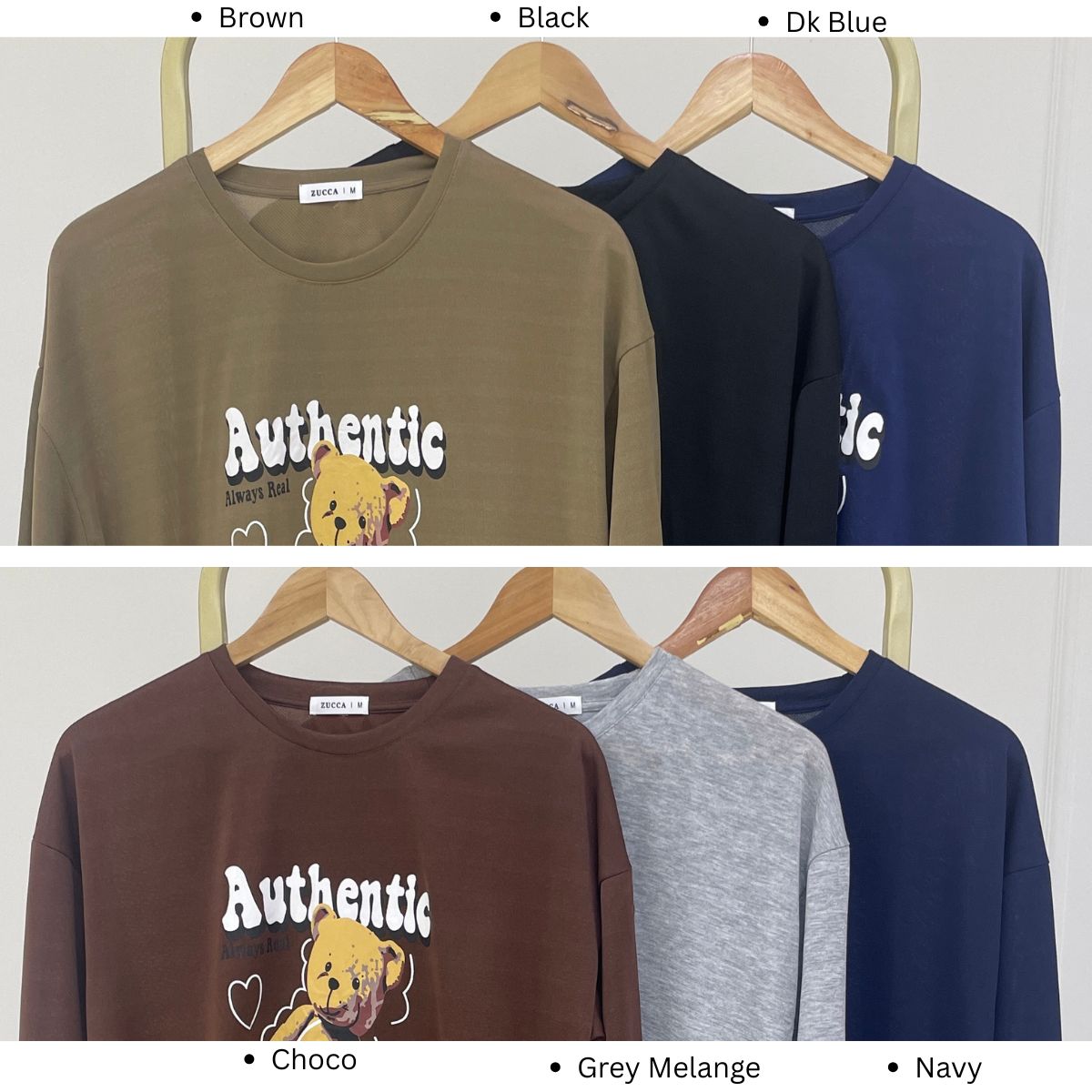 ZUCCA MURNI URBAN GRAPHIC TEE PEREMPUAN KASUAL SHIRT LONG SLEEVE - MA120
