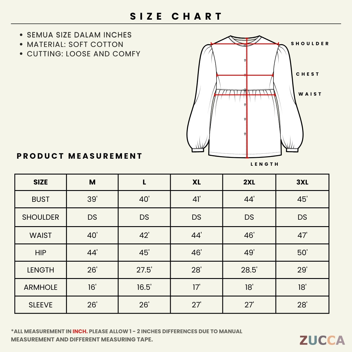 ZUCCA MARDIAH WOMEN KASUAL SHIRT DUA TONE COLOUR - MA123