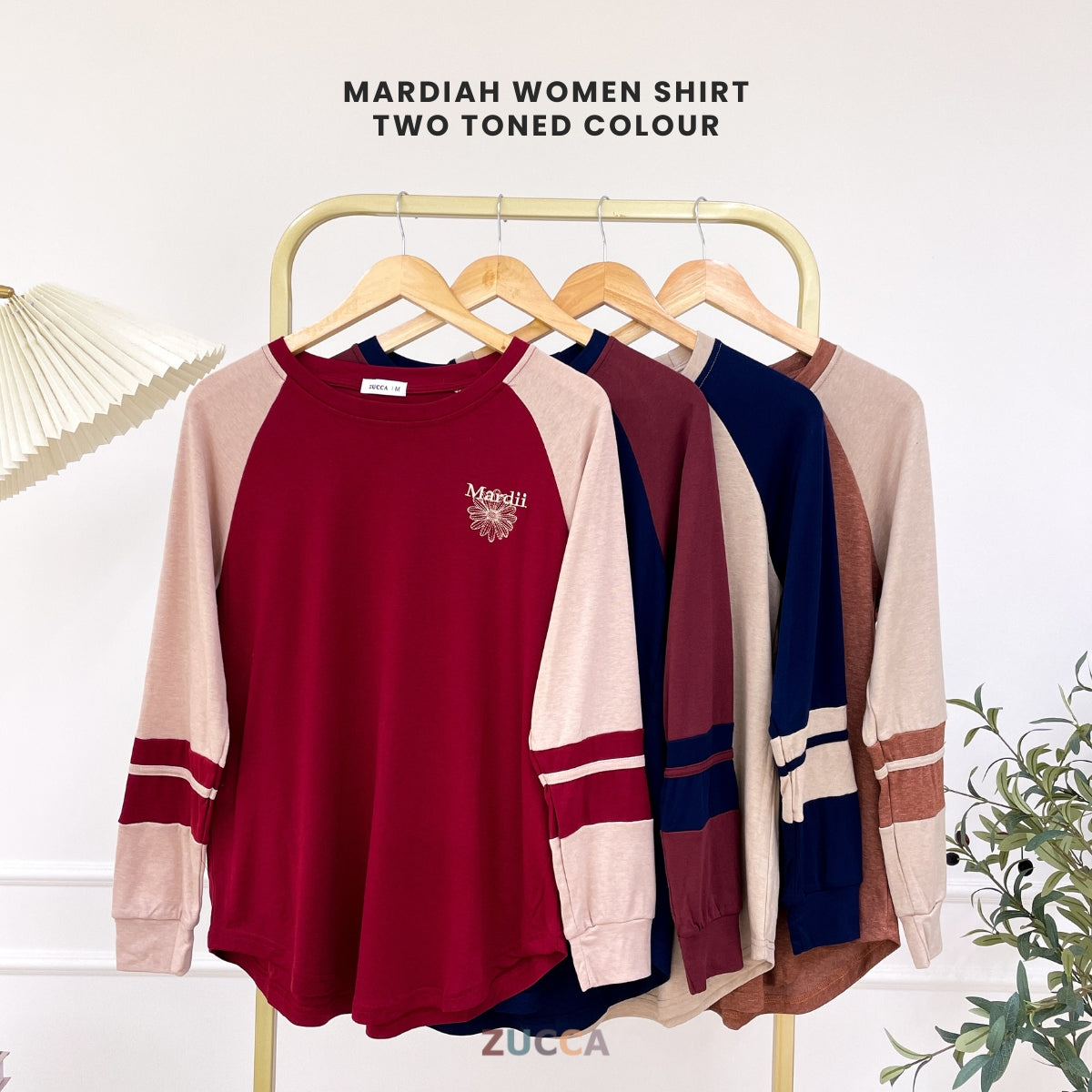 ZUCCA MARDIAH WOMEN KASUAL SHIRT DUA TONE COLOUR - MA123