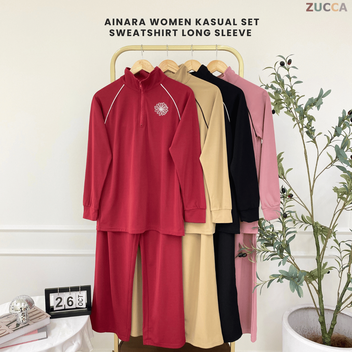 ZUCCA AINARA WOMEN KASUAL SET SWEATSHIRT LONG SLEEVE - MA126