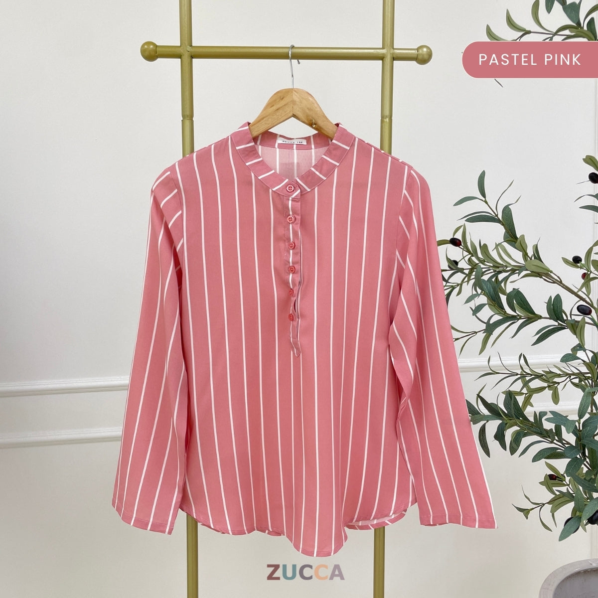 ZUCCA JULIA KASUAL STRIPE BLOUSE PEREMPUAN LENGAN PANJANG - MA127