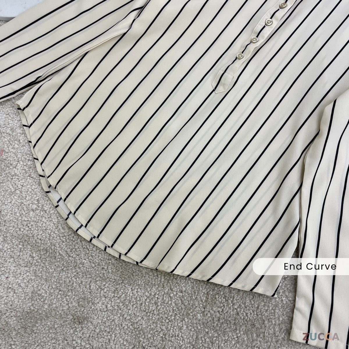 ZUCCA JULIA KASUAL STRIPE BLOUSE PEREMPUAN LENGAN PANJANG - MA127