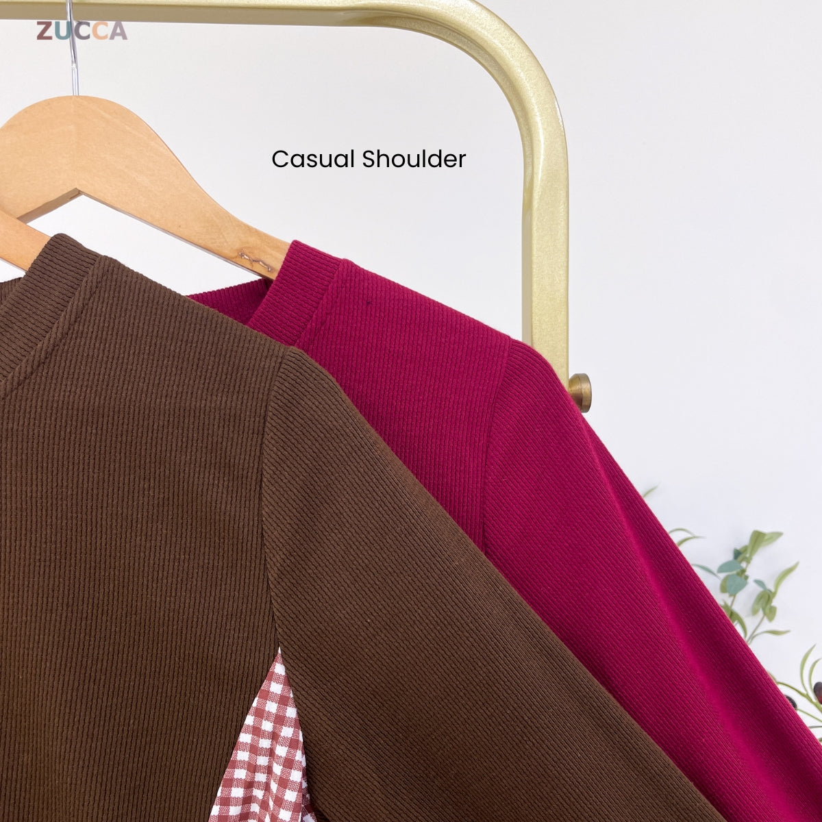 ZUCCA UQASHA GINGHAM TUNIC BLOUSE LONG SLEEVE - MA128