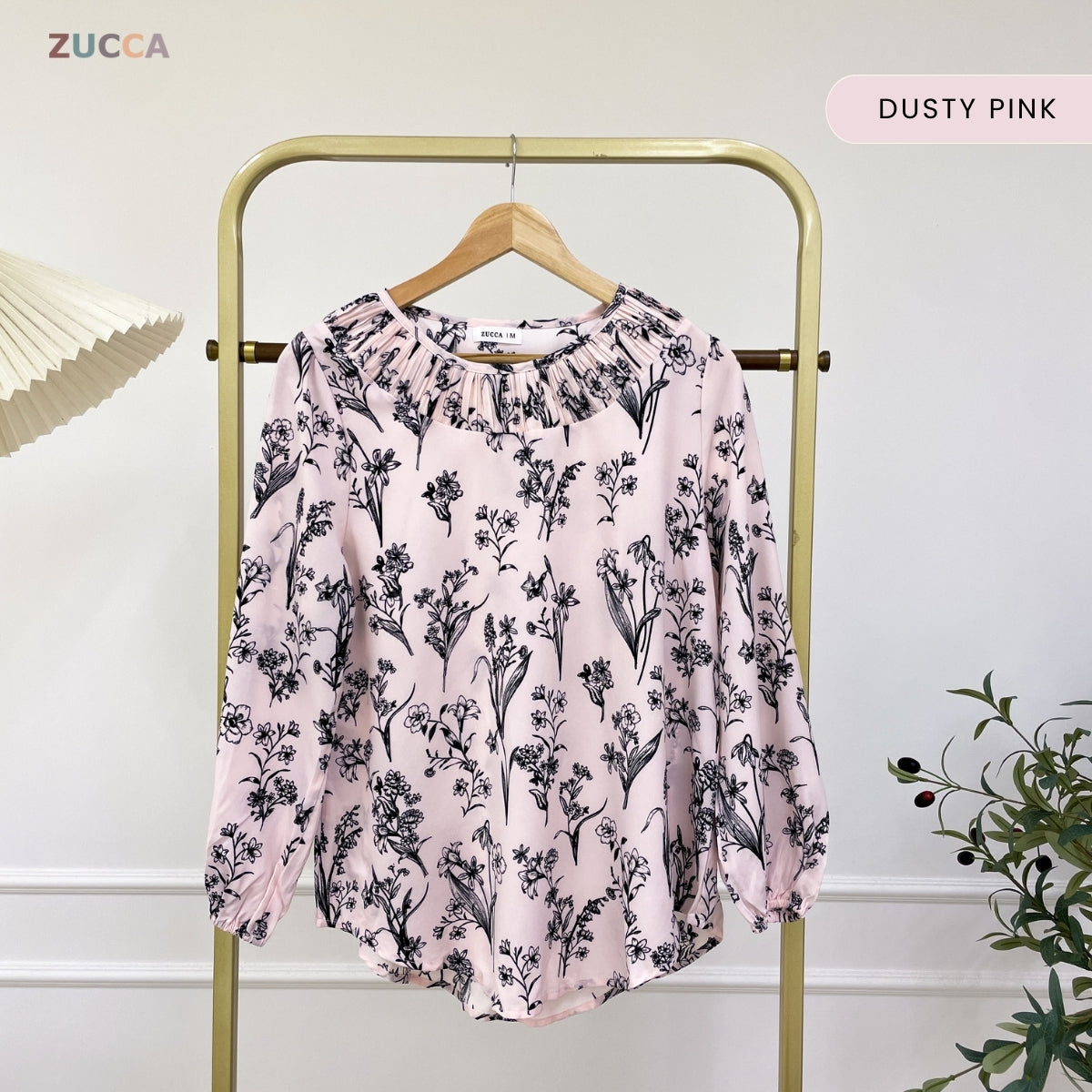 ZUCCA ASYIQIN BLOUSE PEREMPUAN KASUAL FLORAL DESIGN - MA136