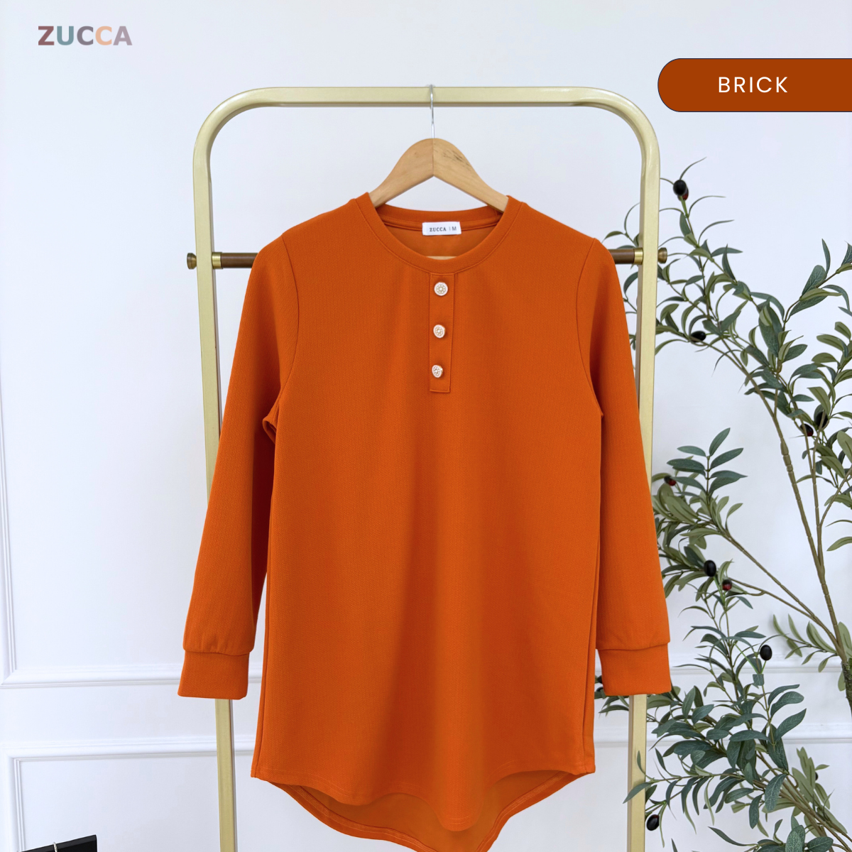 ZUCCA REYNA MODEST PLAIN LONG BLOUSE - MA139